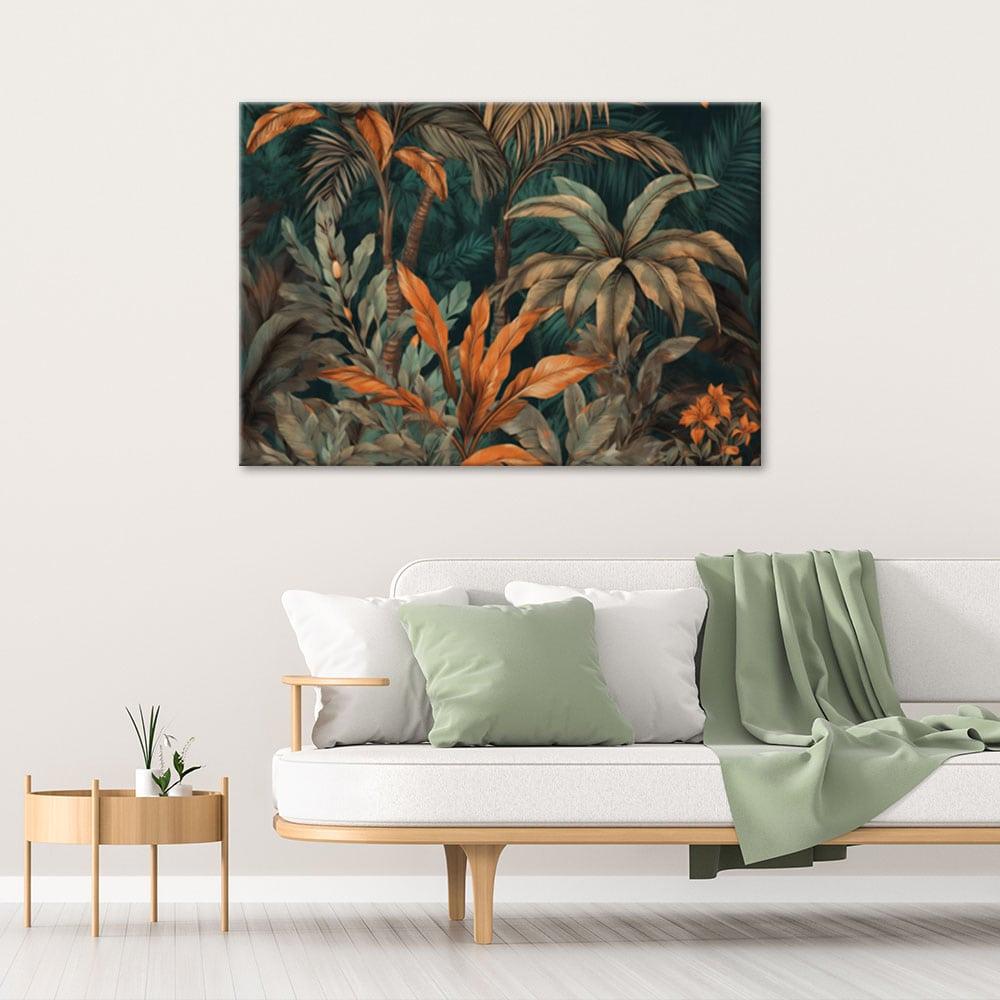Canvasbillede, Palmer i et junglelandskab