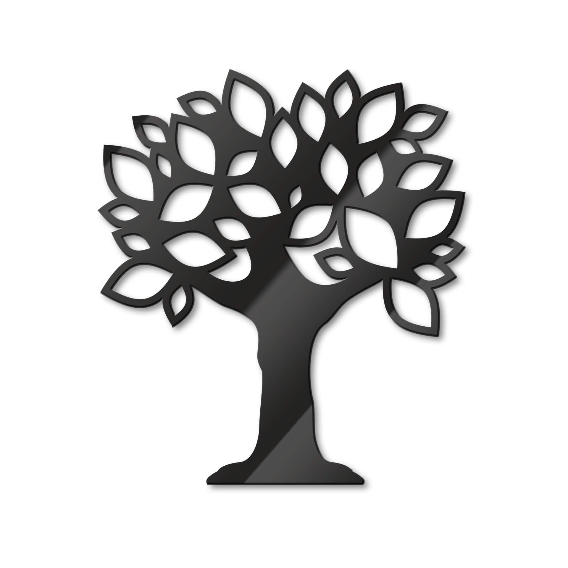 Decoración acrílica árbol con hojas