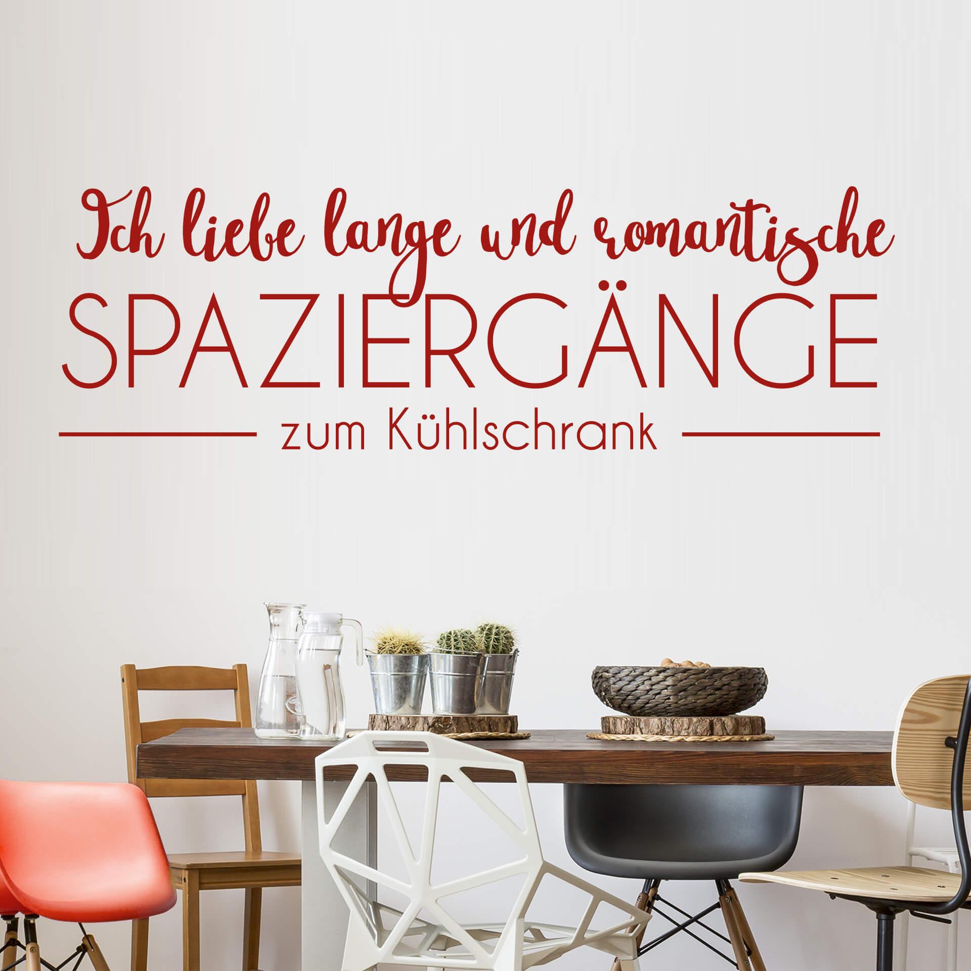 Wandtattoo Ich liebe lange und romantische Spaziergänge...