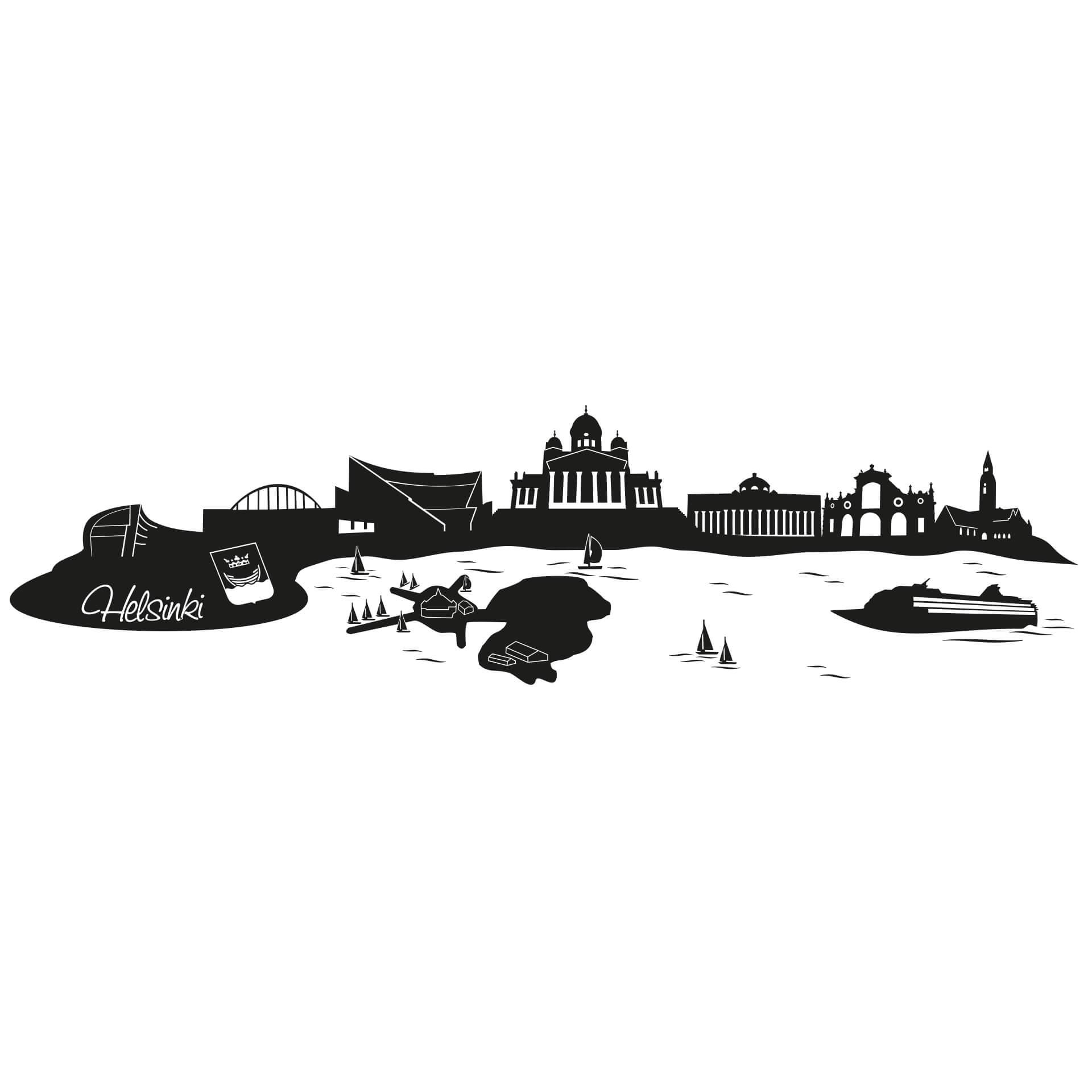 Wallsticker Helsinki Skyline