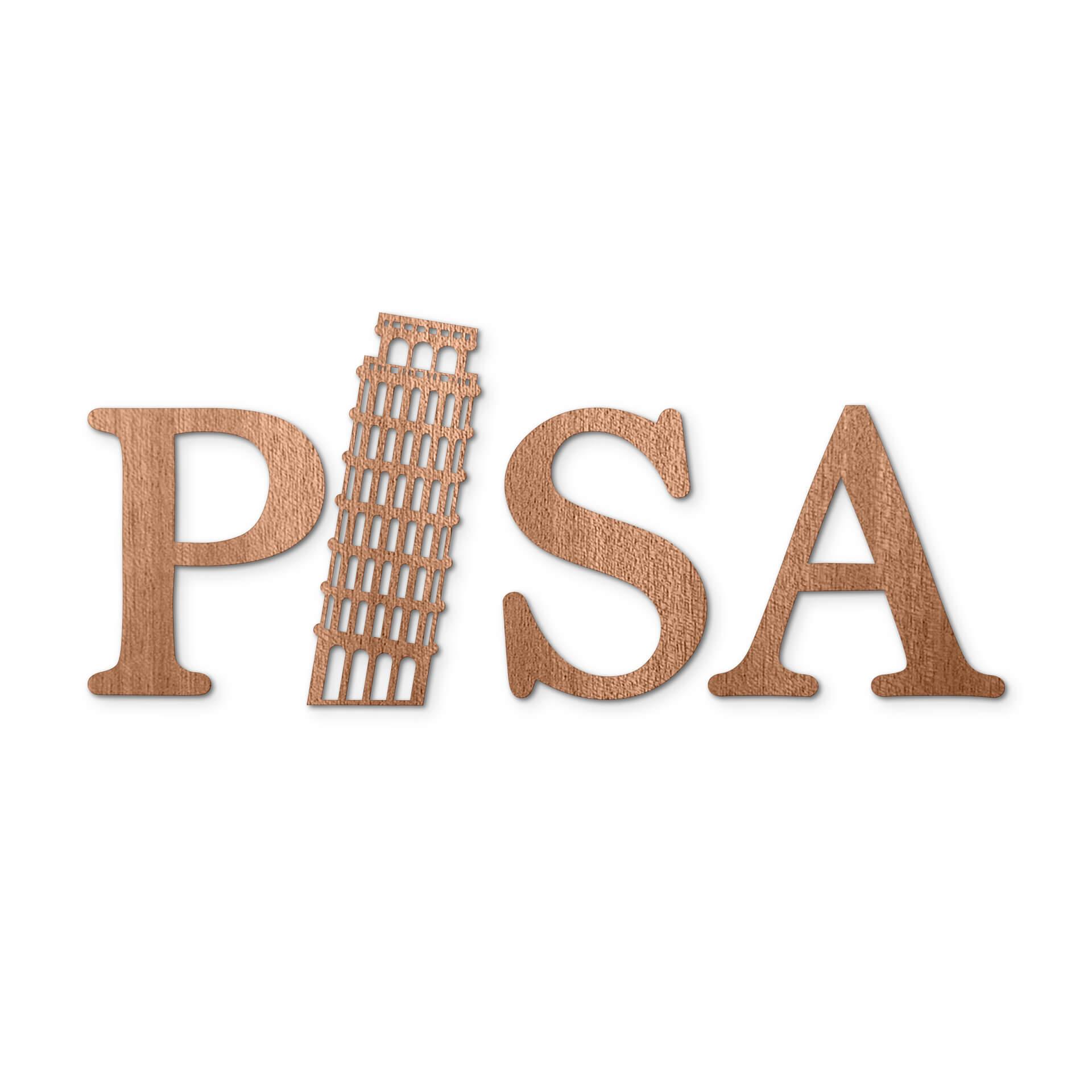 Holzbuchstaben Mahagoni - Pisa