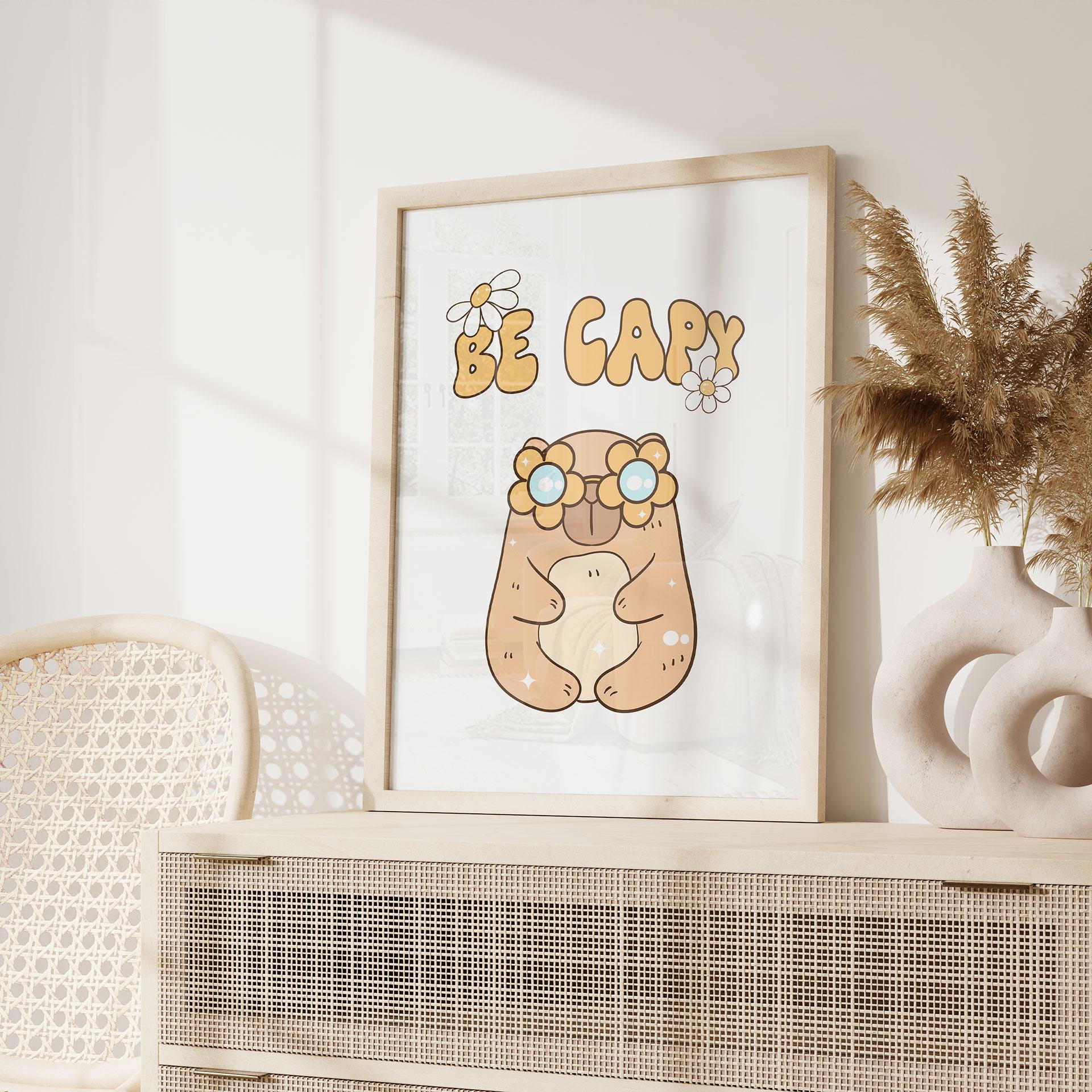 Plakat Retro Capybara - Be Capy