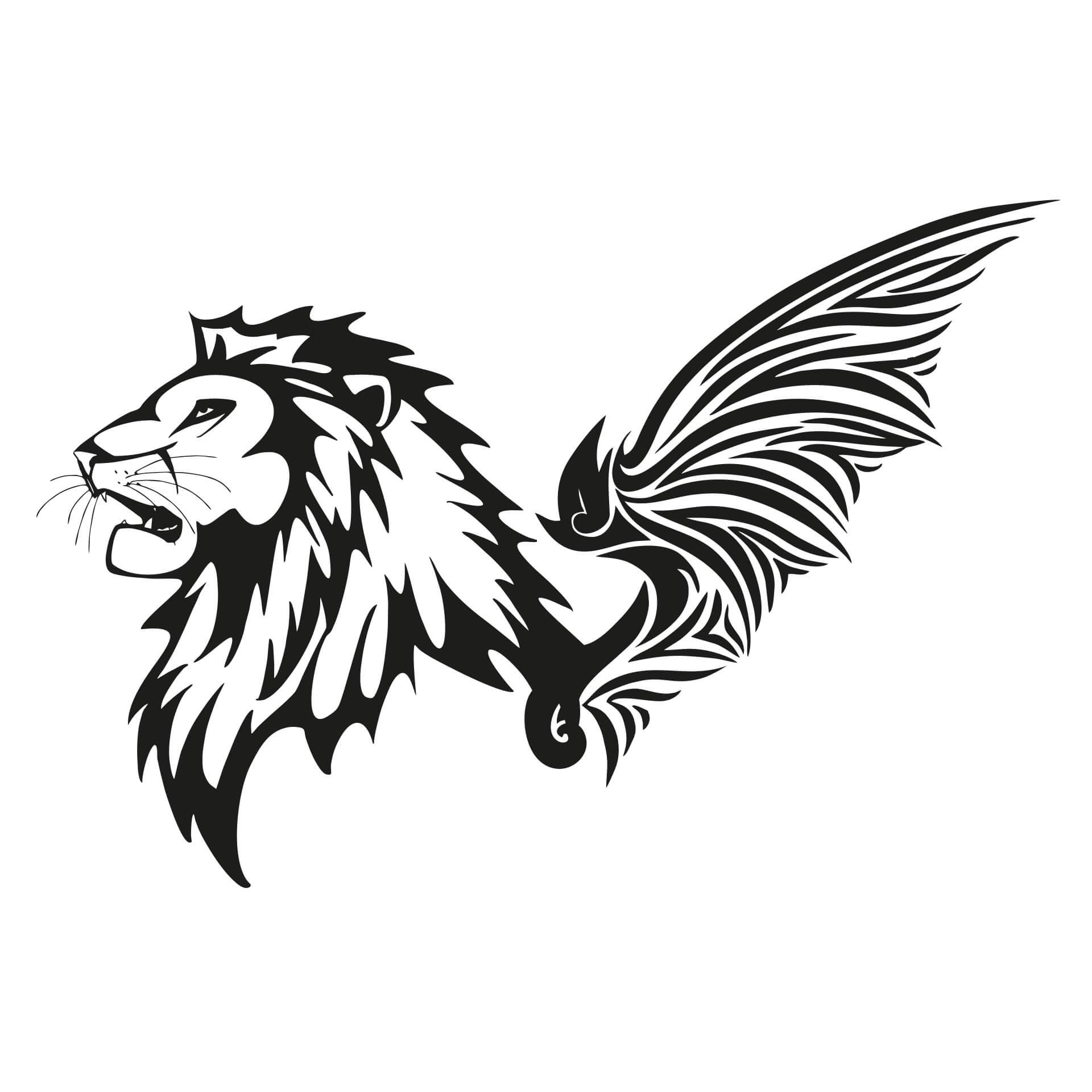 Wandtattoo Leo mit Flügeln