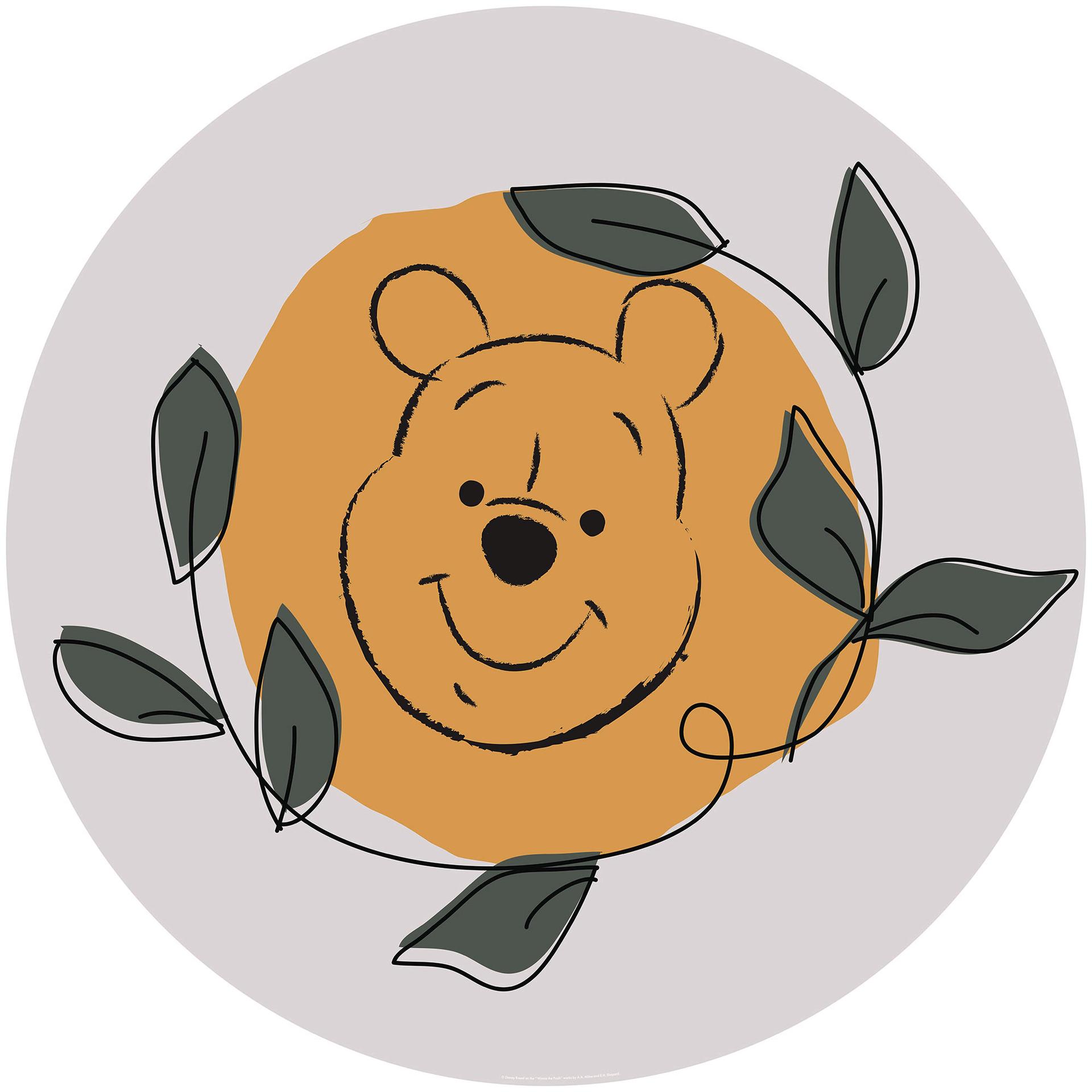 Selvklæbende non-woven tapet - Winnie the Pooh Garland - 125 x 125 cm