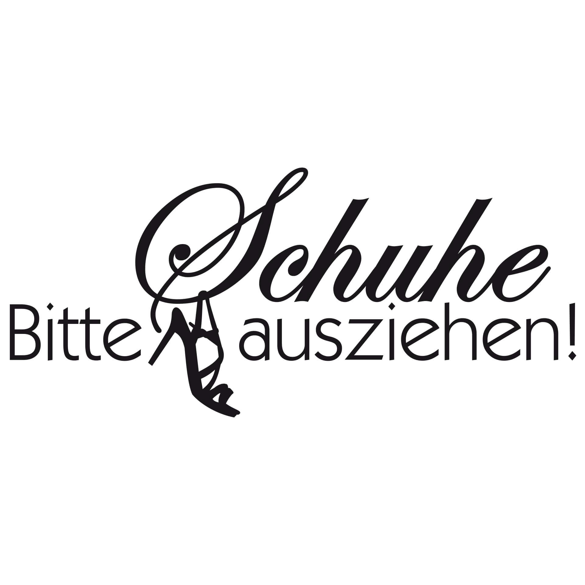 Wandtattoo Bitte Schuhe ausziehen 2