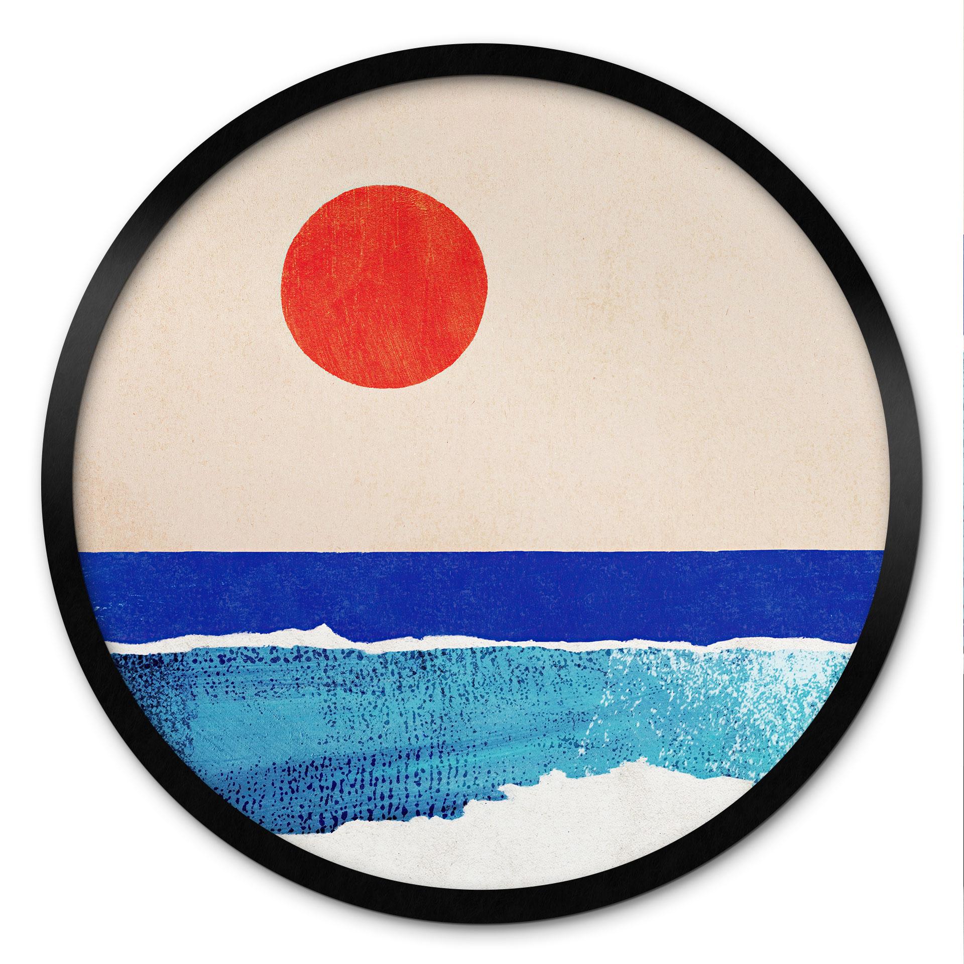Plakat Stille strand ved solnedgang - Rivers - Round
