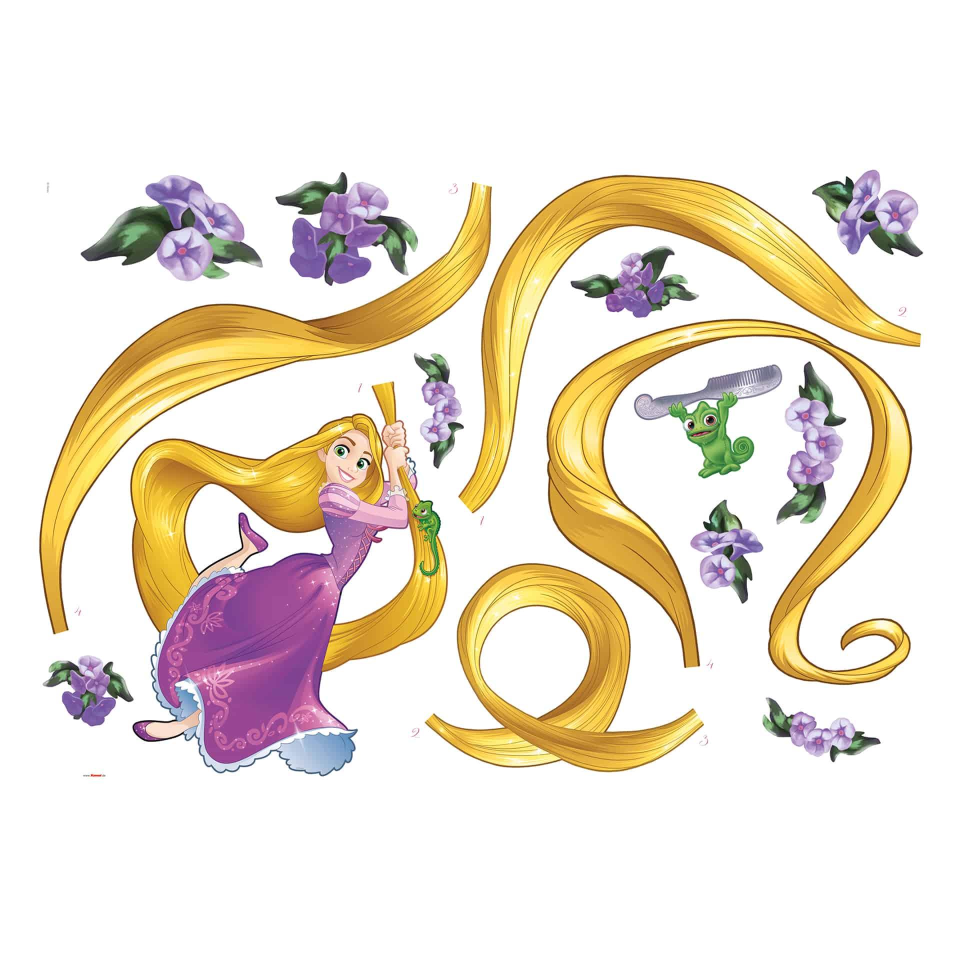 Wallsticker Disneys Rapunzel, 15 dele