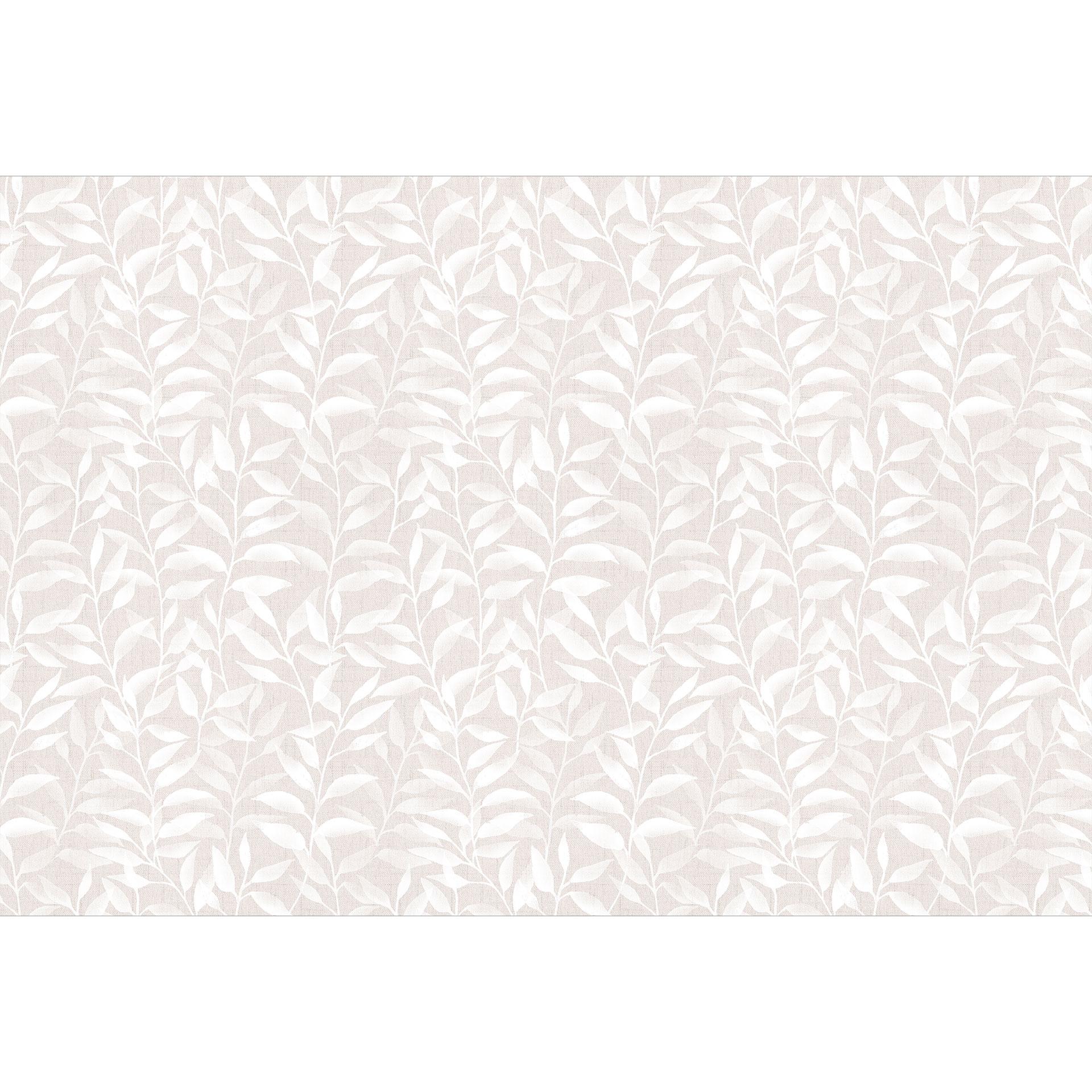 Delicate Watercolour Leaves Fotobehang - Zacht Beige - Bloemdecoratie