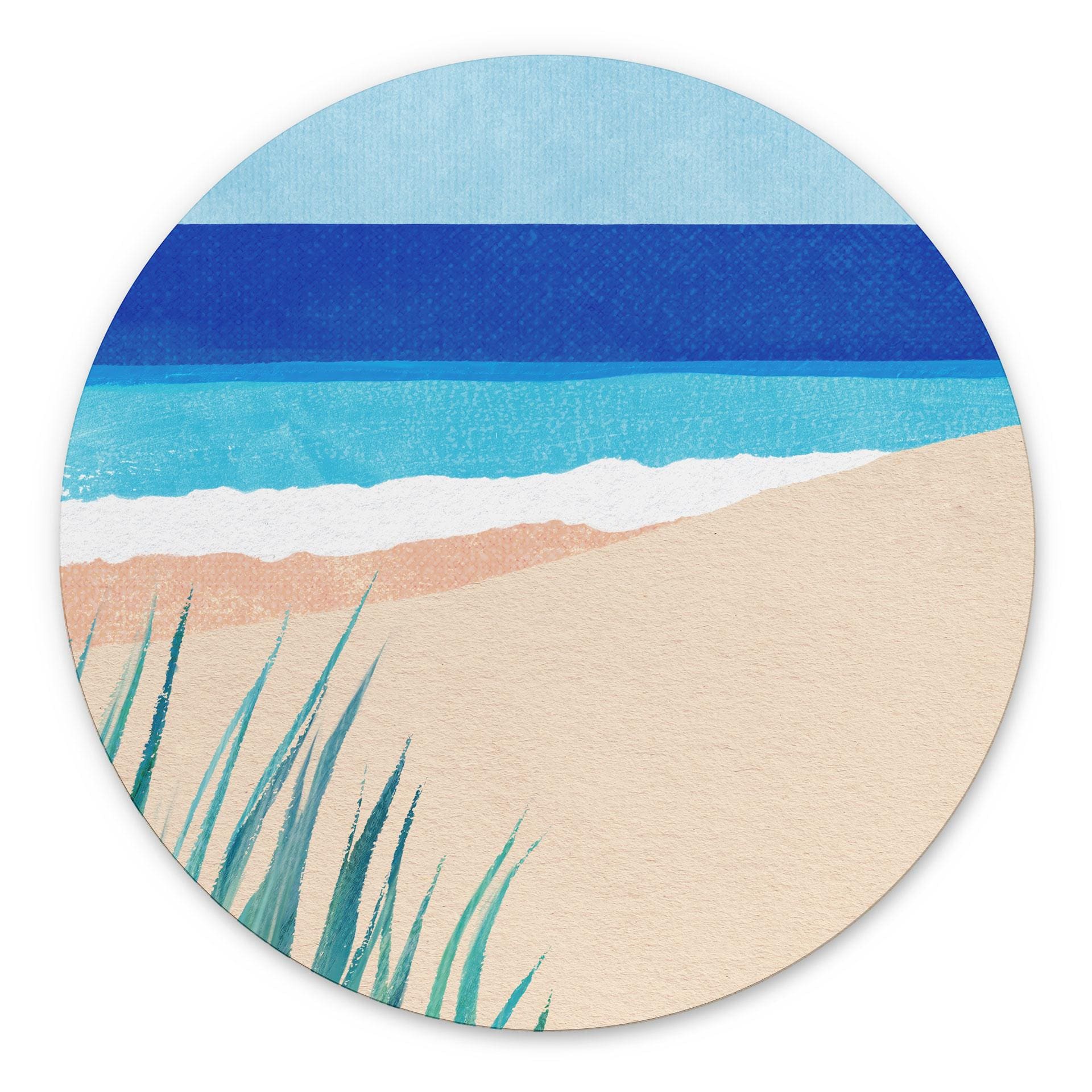 Wanddecoratie Oostzee met duingras - Rivers - Alu-Dibond Rond
