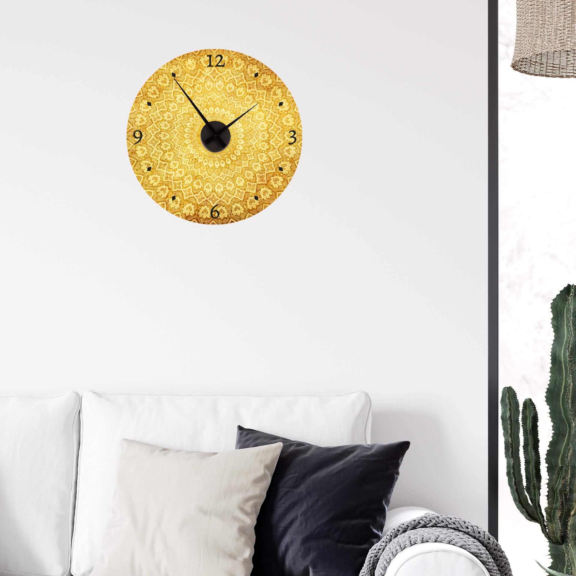 Adesivo murale + Orologio orientale
