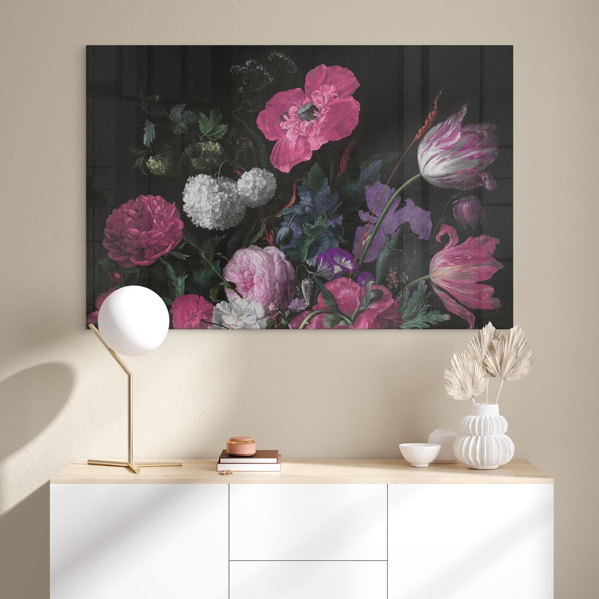 Akrylbillede Blomsterbuket i mignon-stil - Bloomery Decor