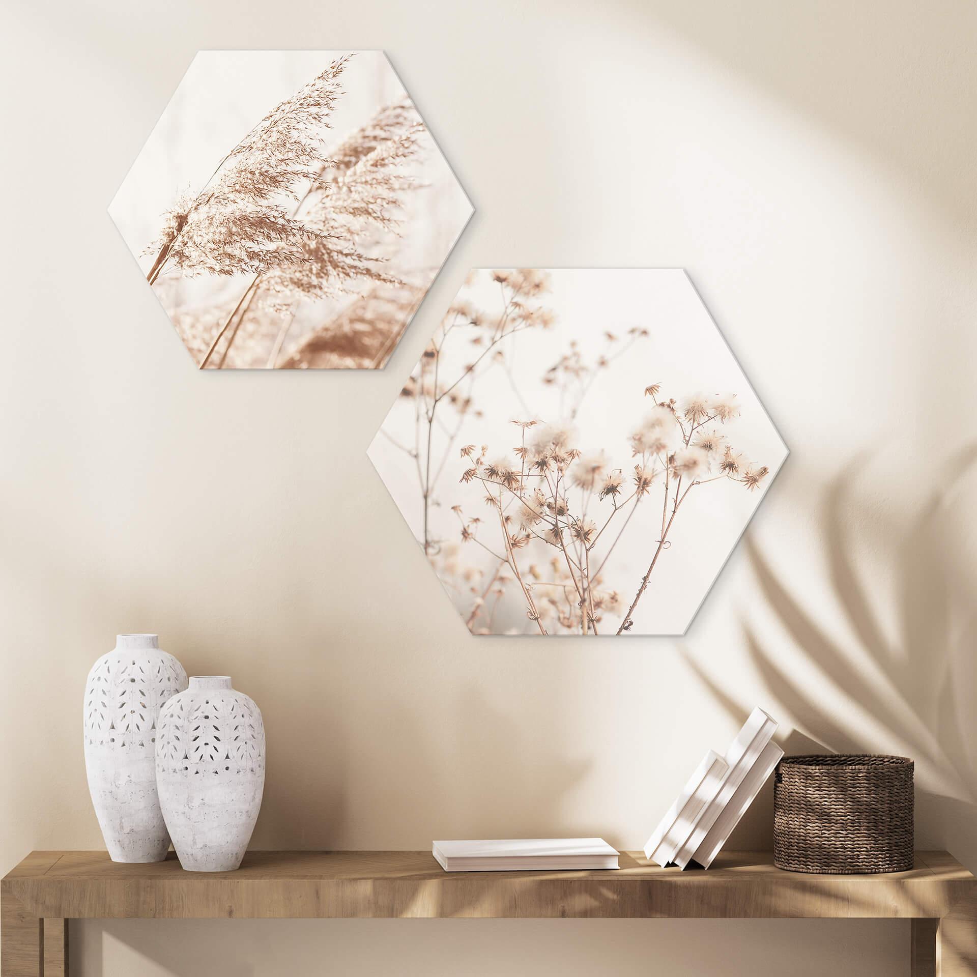 Hexagon Dibond Alu-Dibond - Lovely Pastels