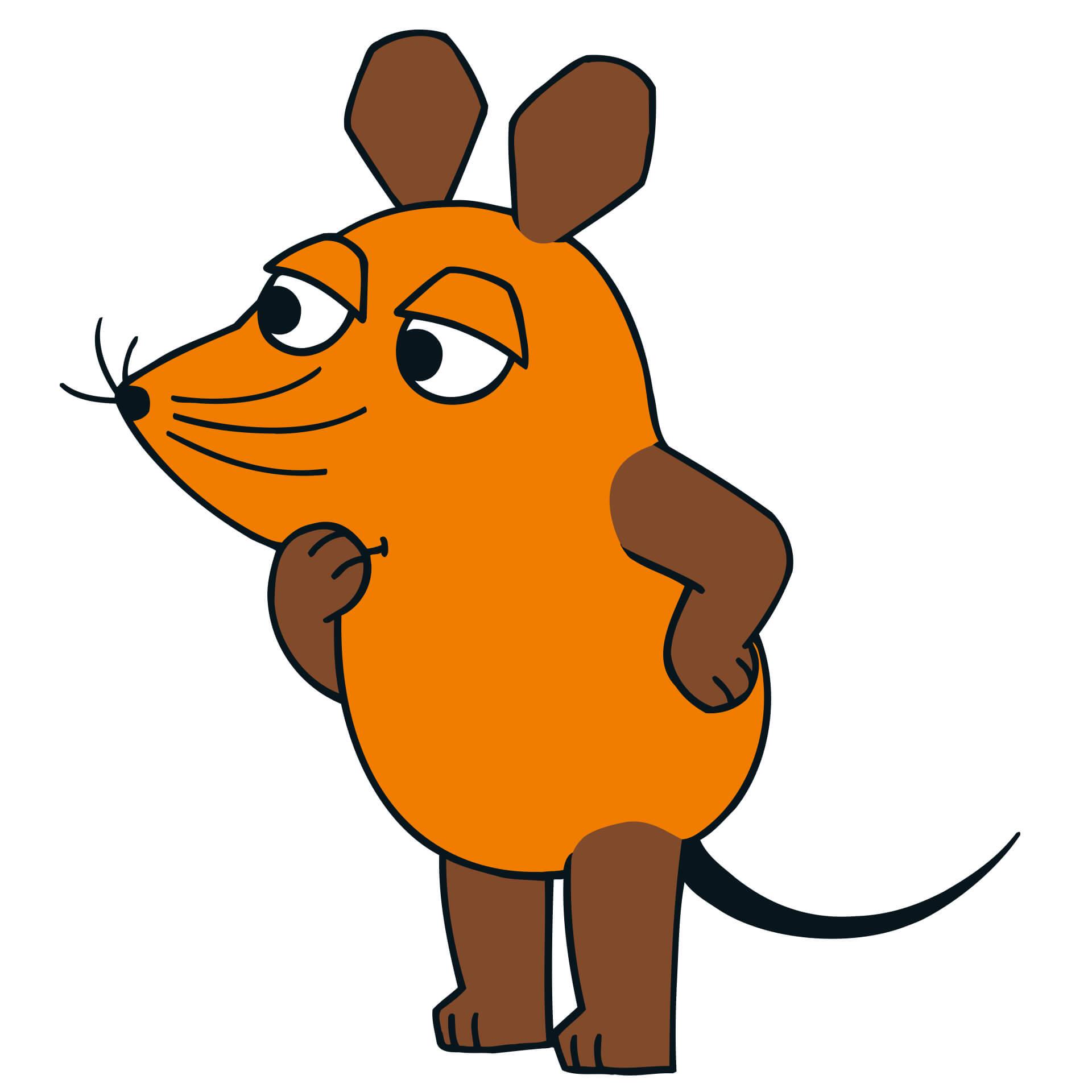 Wandtattoo Die Maus neugierig