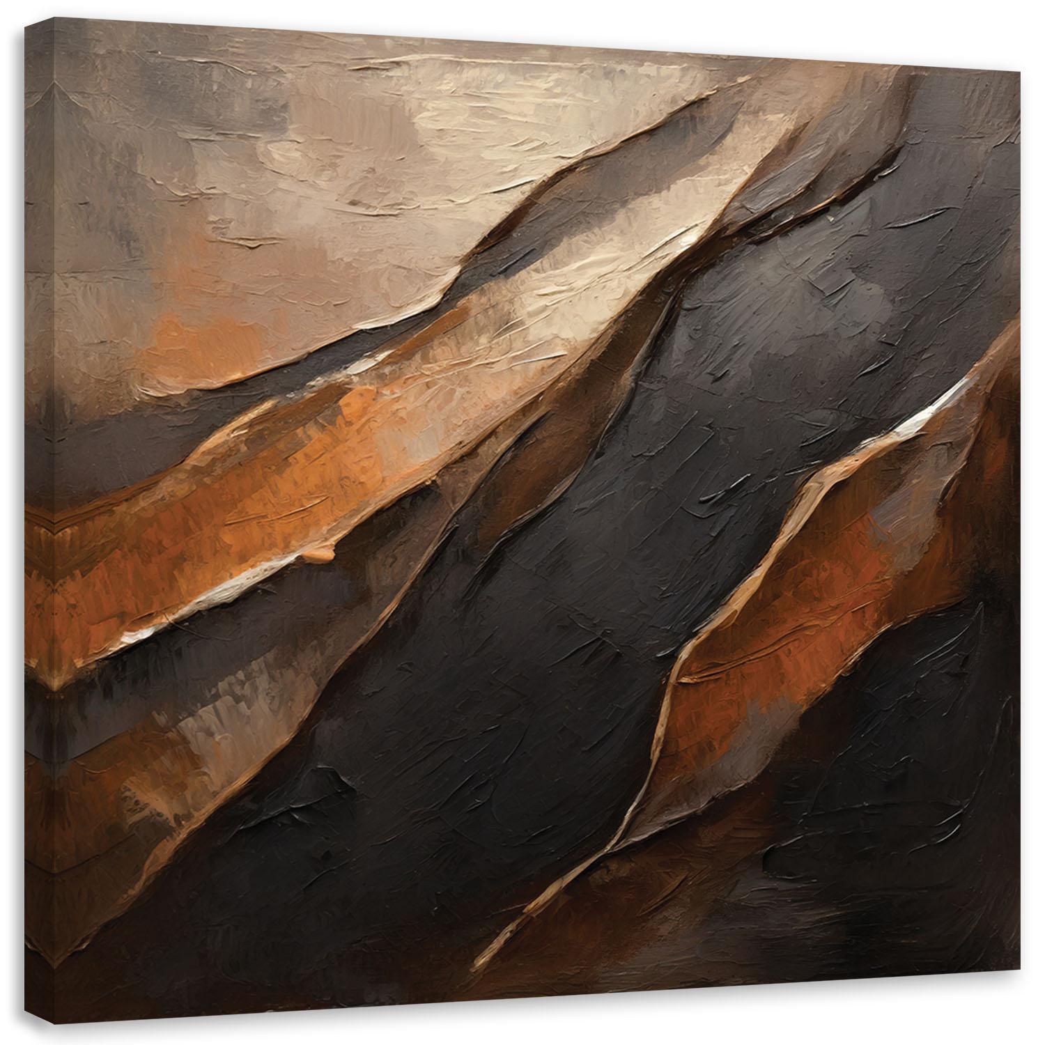 Canvasbillede, Brun tekstur abstrakt 3D