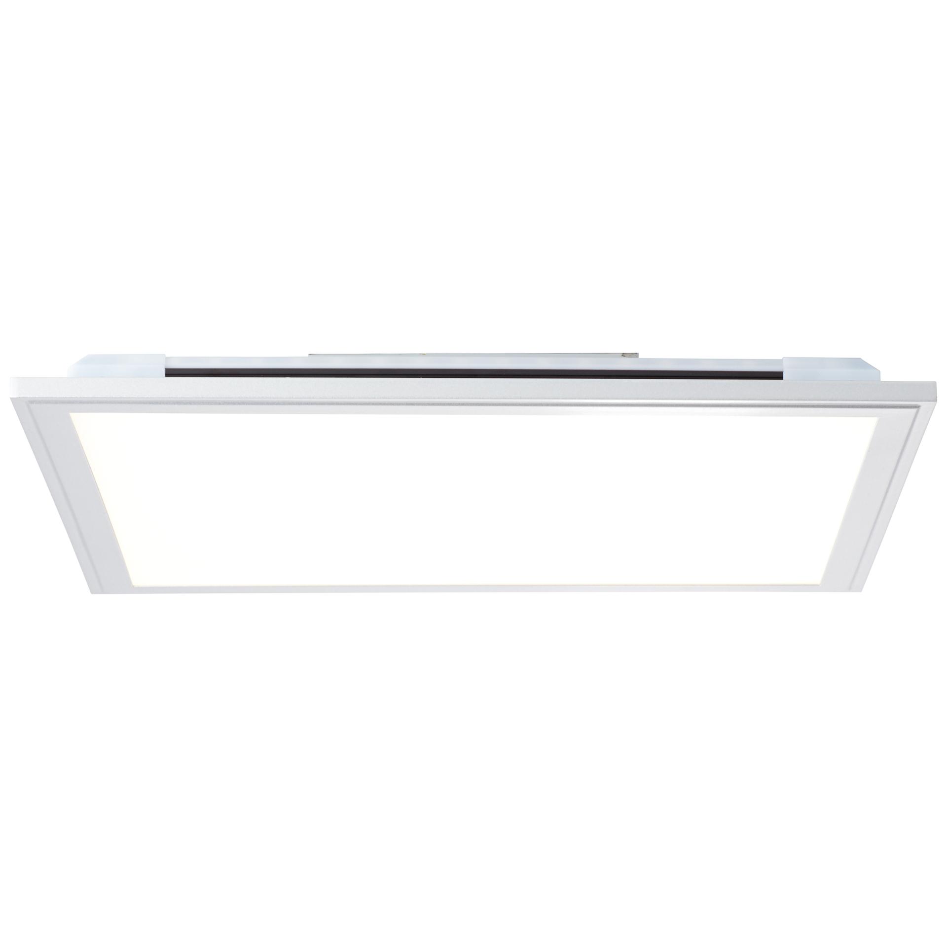 Deckenleuchte Alba, silber, weiß, 39,5 x 39,5 cm, Metall Panel