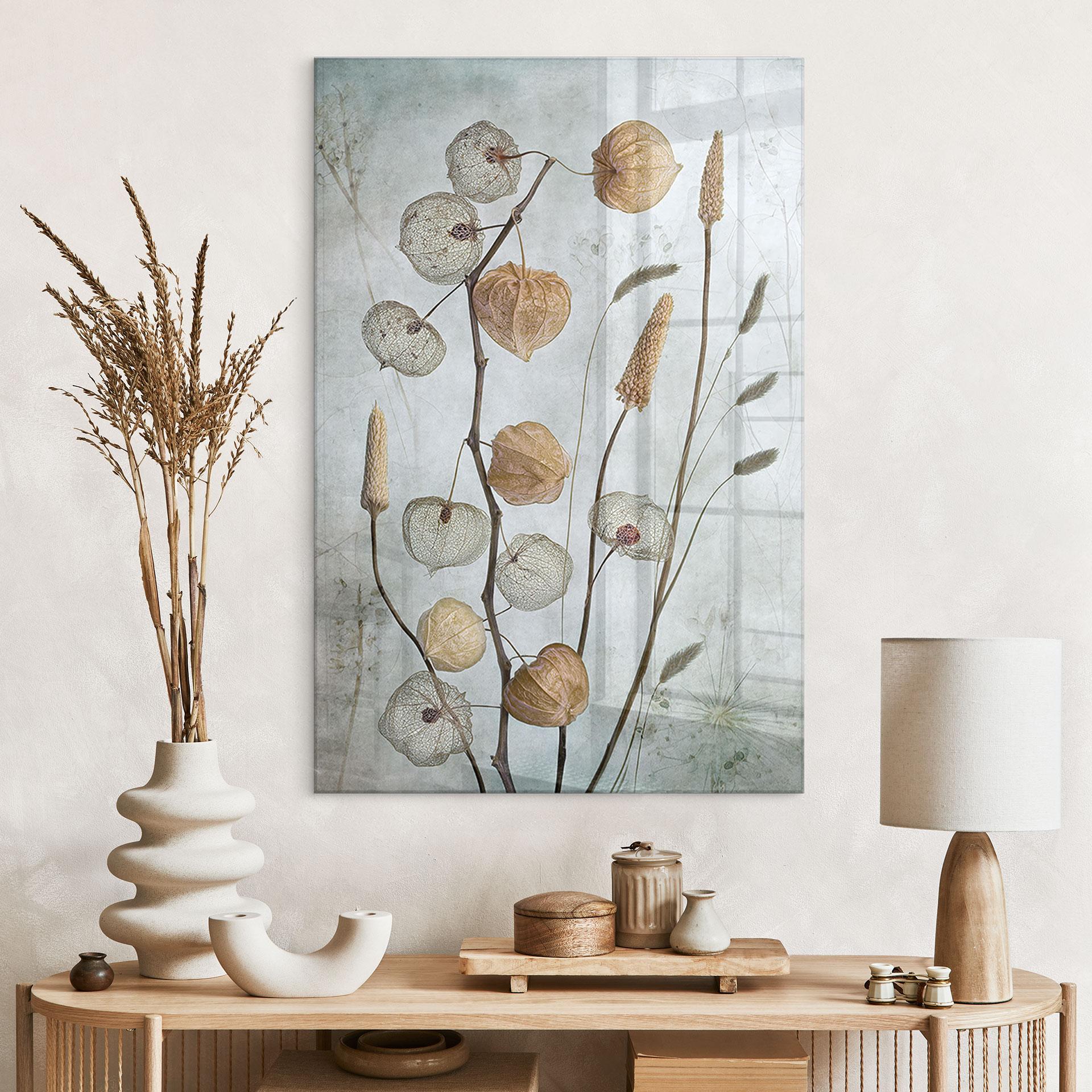 Akrylbillede Tørrede lanterneblomster - Disher