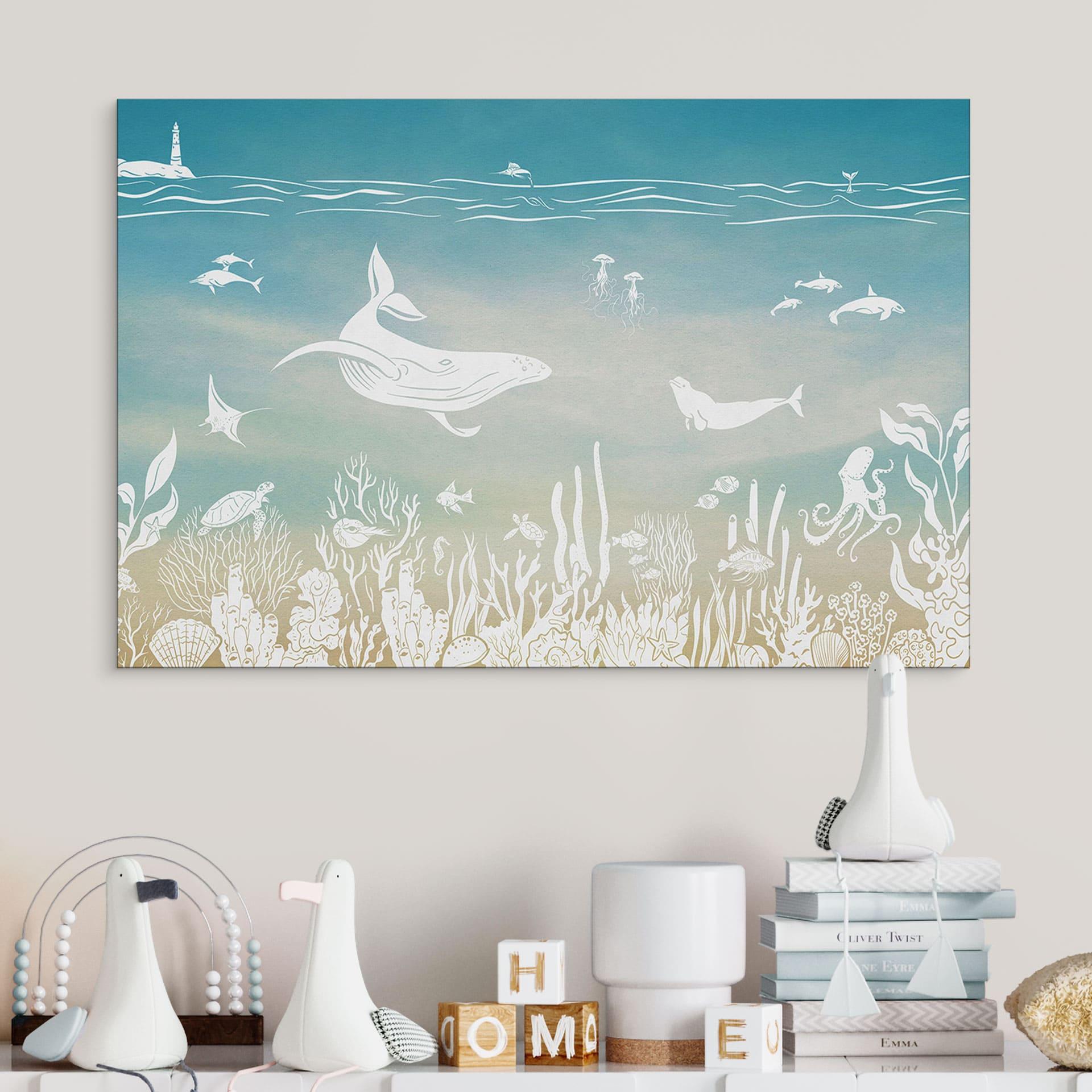 Wandbild Unterwasserwelt-Paradies - Ombre - Kikki Belle - Alu-Dibond