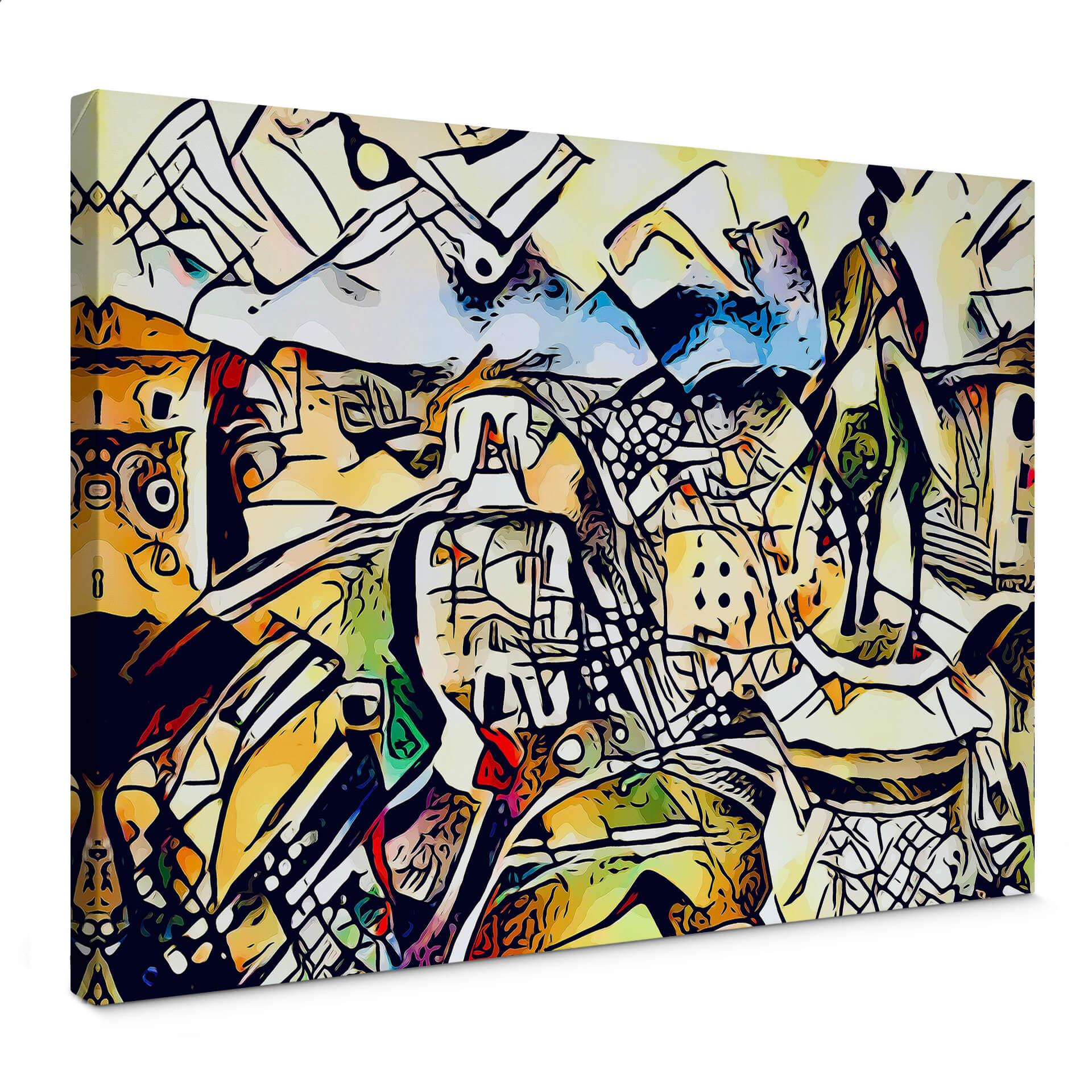 Canvastavla Zamart - Kandinsky möter Rom