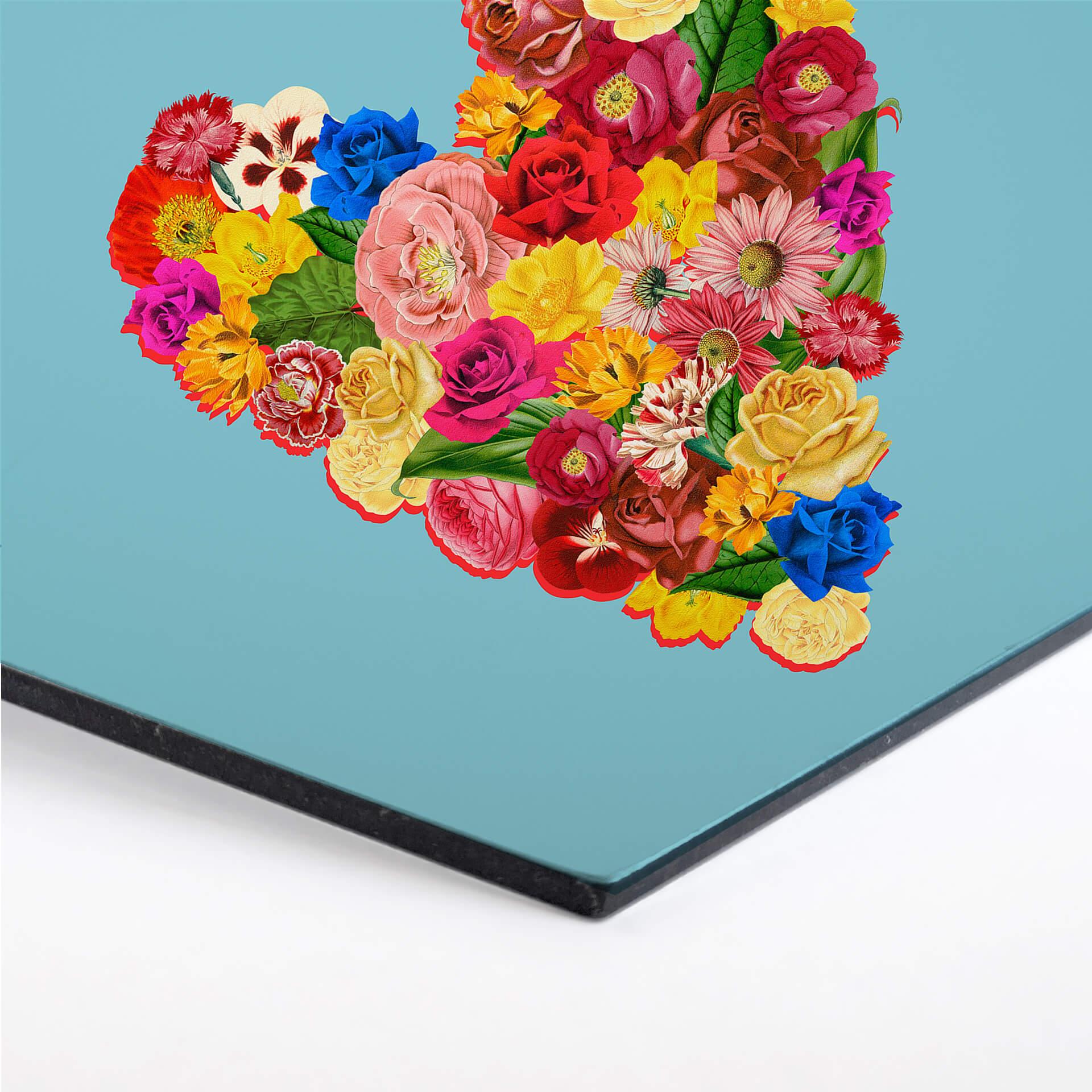 Hexagon - Alu-Dibond Frida Floral Studio - Heart Floral