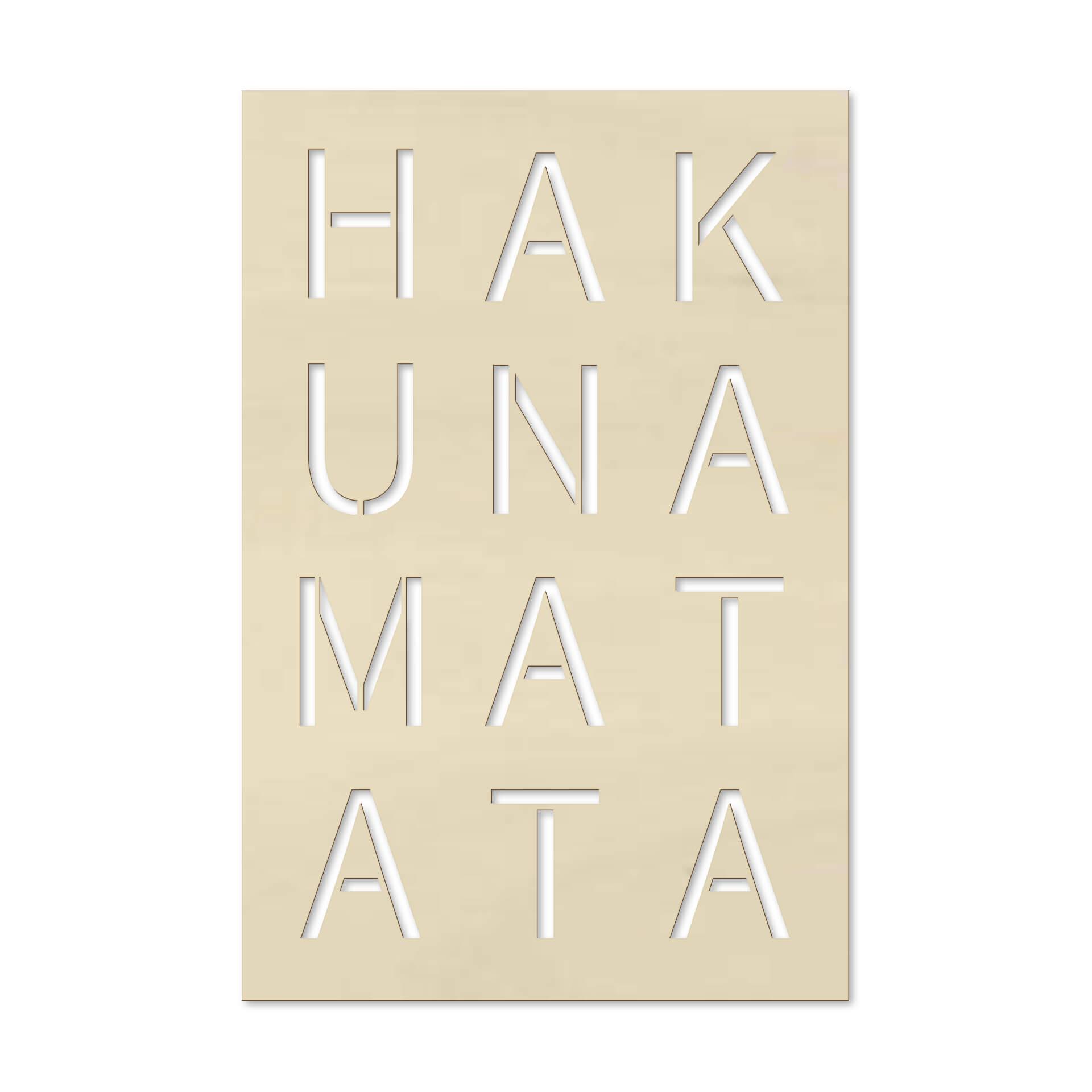 Cuadro decorativo de álamo - Tablero Hakuna Matata