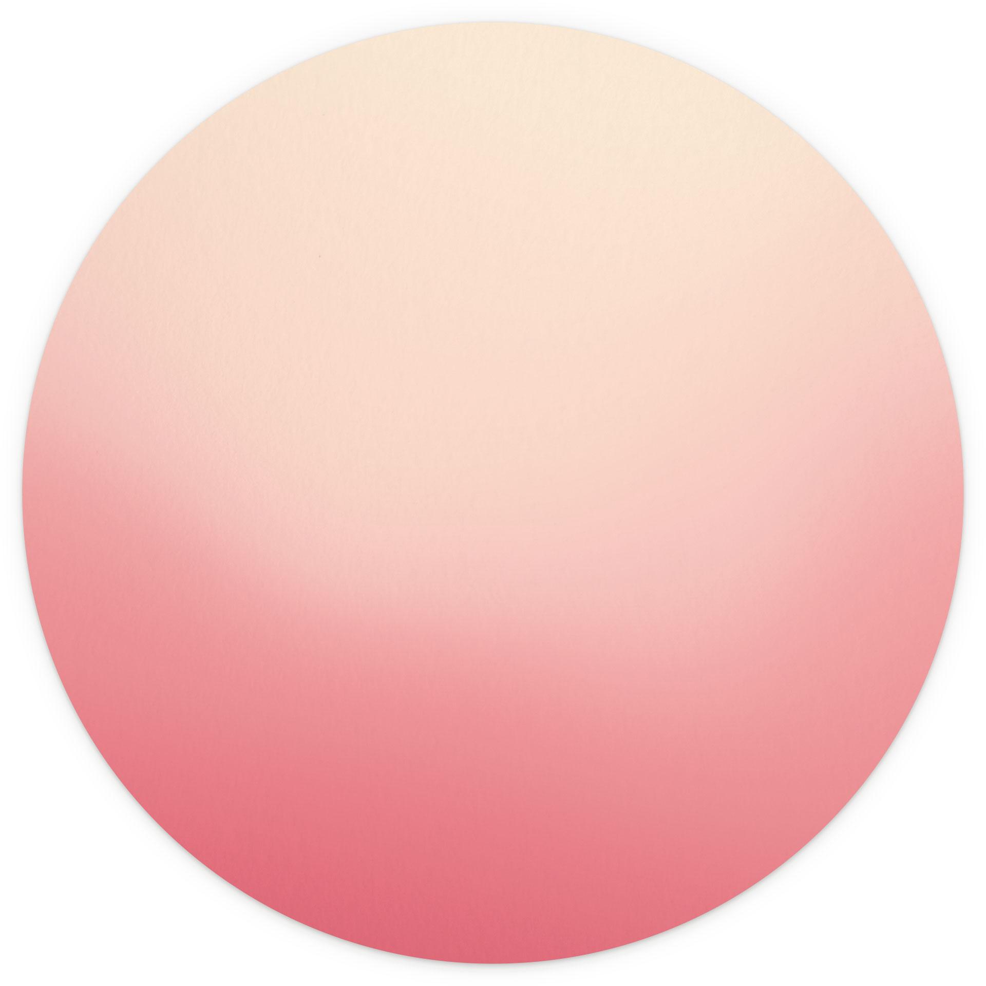 Behangcirkel Ombre - Roze zon - vliesbehang/zelfklevend vliesbehang