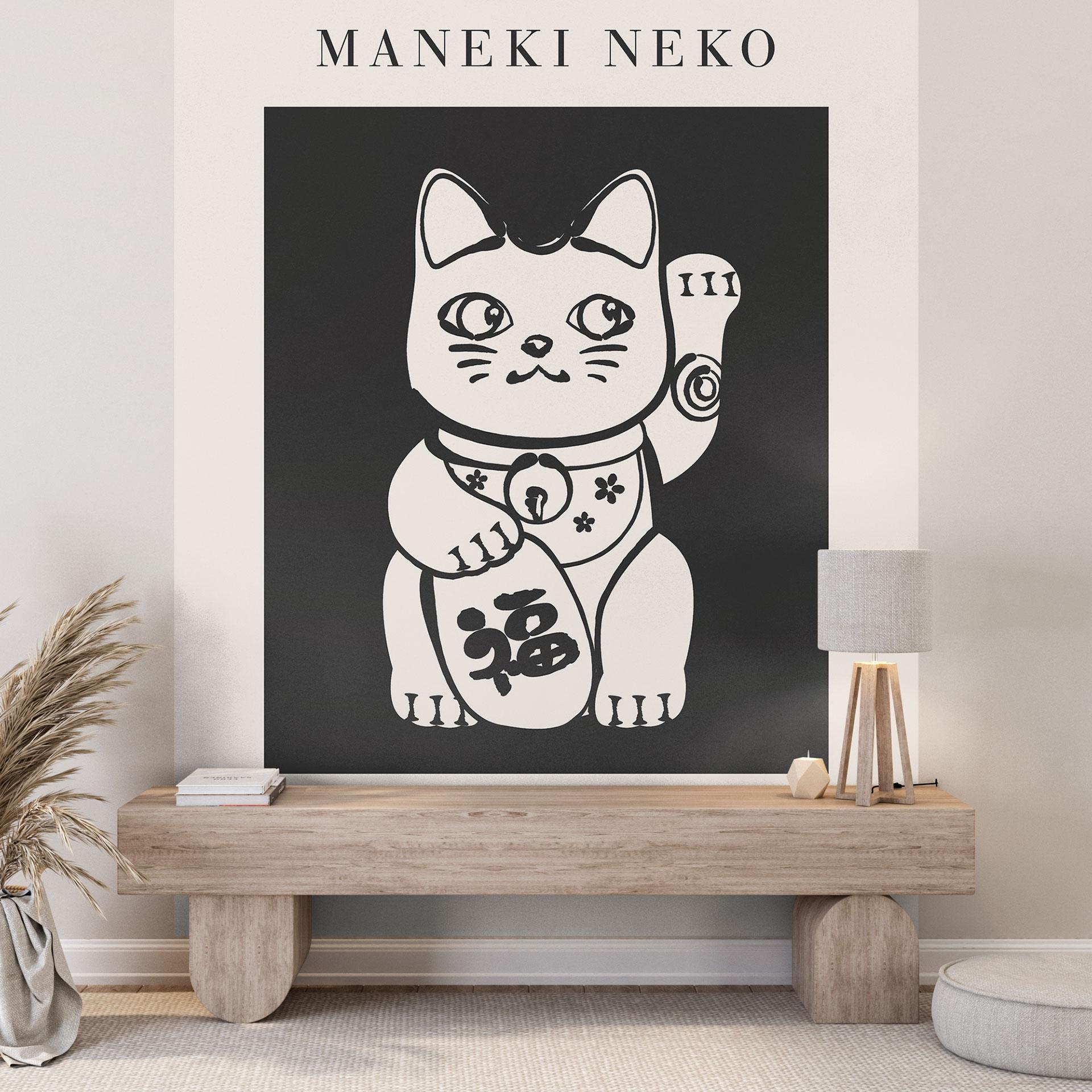 Fotomural Maneki Neko - El gato de la suerte | Winkekatze - KsanaKalpa