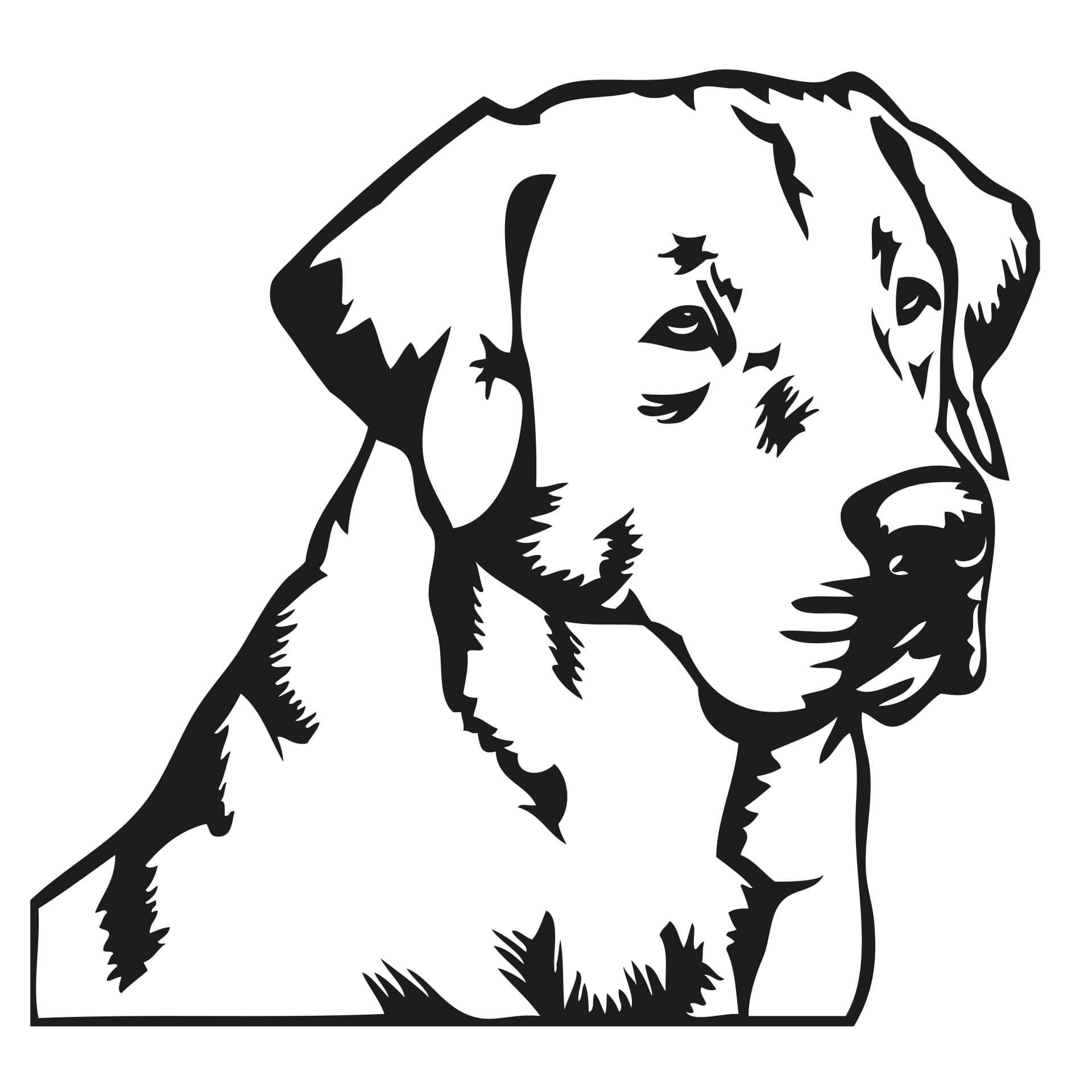 Muursticker Golden Retriever