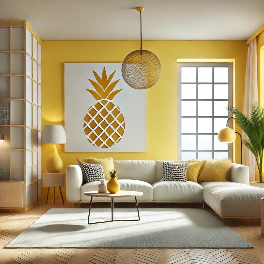 Pintura interior amarilla semimate I Playful Pineapple | efecto tonificante | LA COCINA DE COLOR