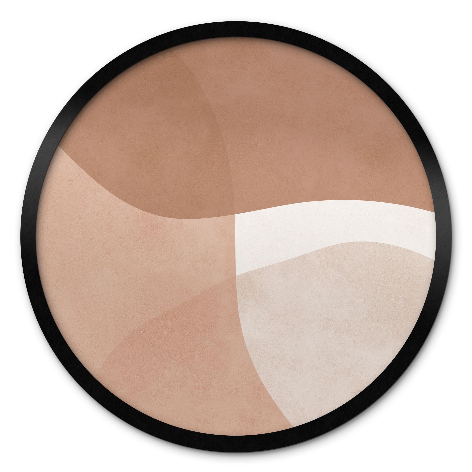 Plakat Boho akvarelformer i brune toner - Costa - Rund