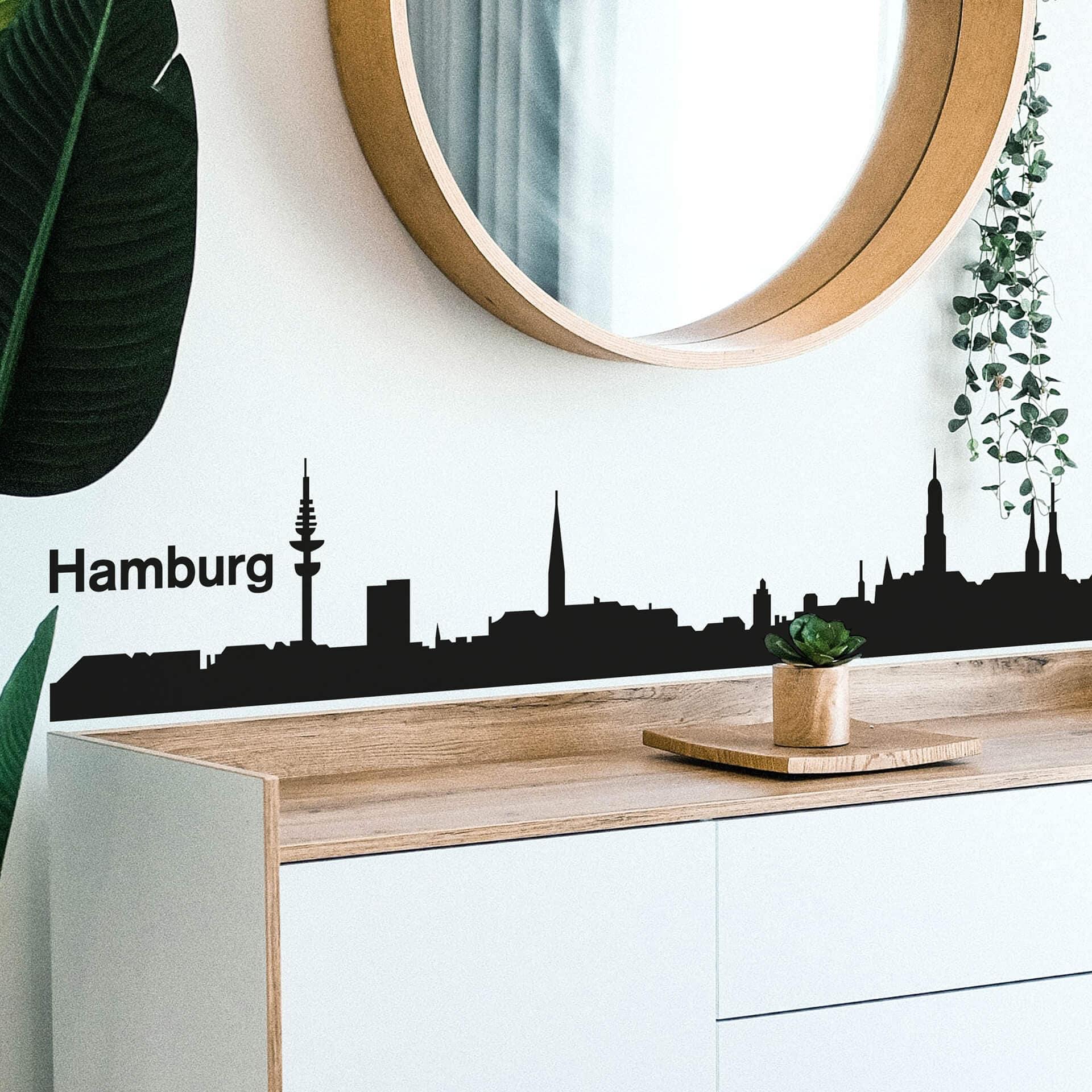 Muursticker Hamburg Skyline