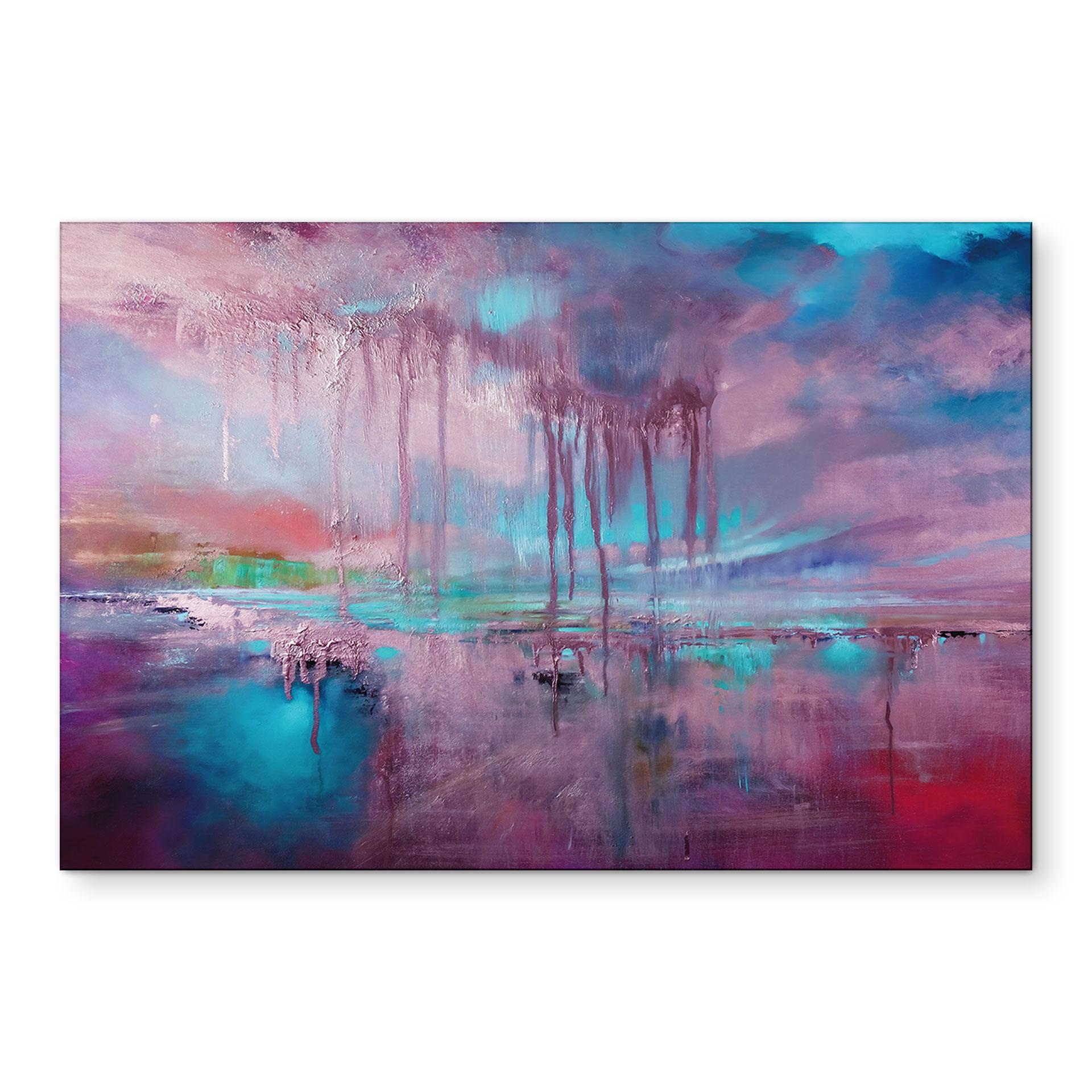 Billede Violet regn over blå dis - Schmucker – print på aluminium (Alu-Dibond)