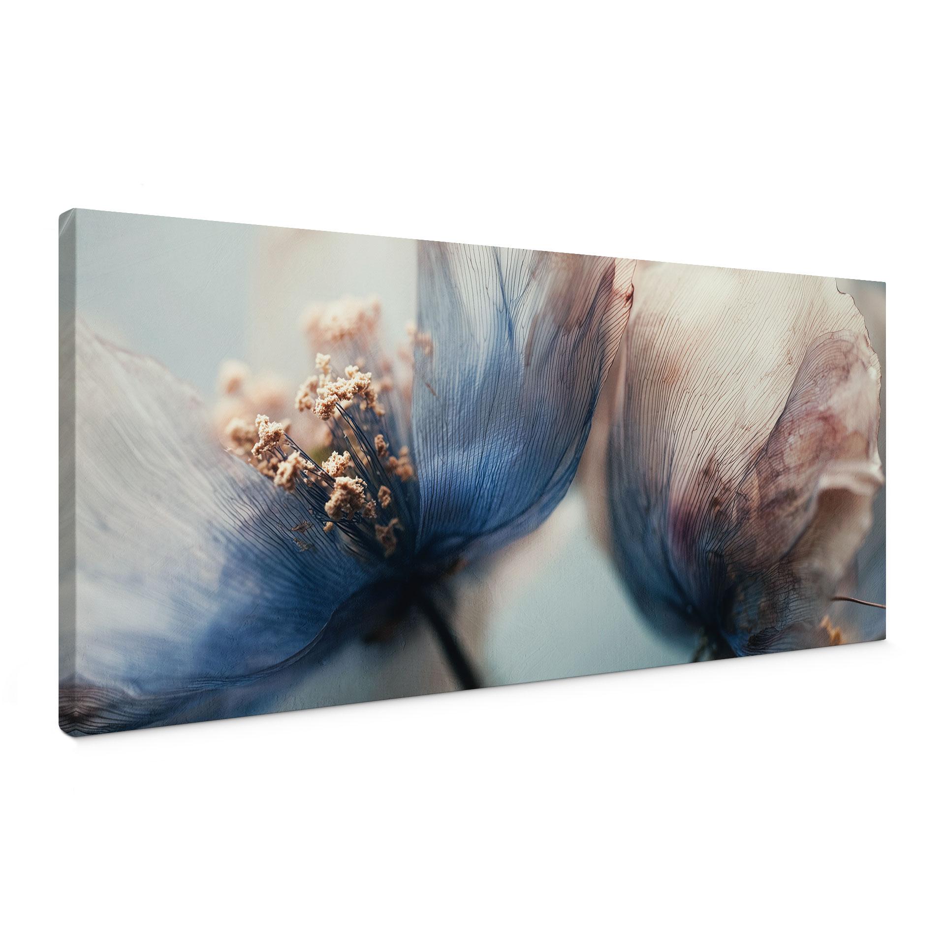 Canvasbillede Filigran tørrede blomster i lyset - Treechild - Panorama