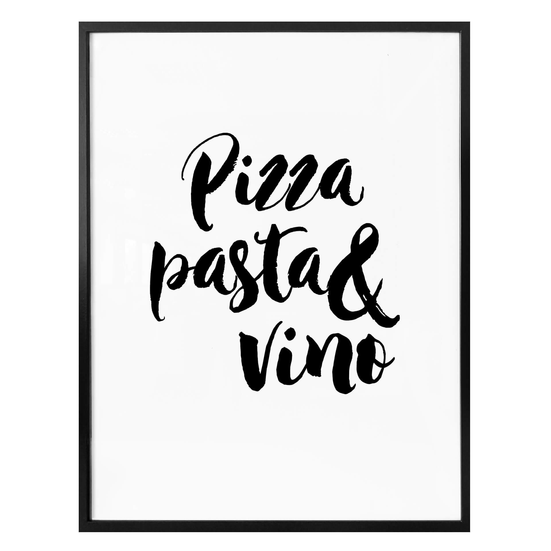 Póster Pizza Pasta Vino