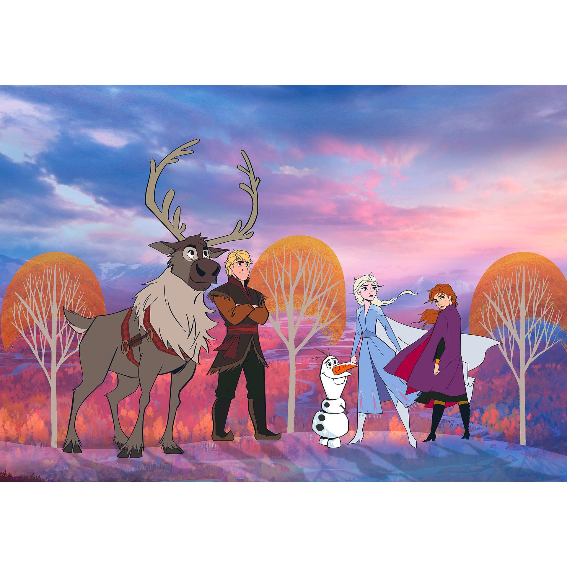 Non-woven tapet - Frozen Autumn Forest - 400 x 280 cm