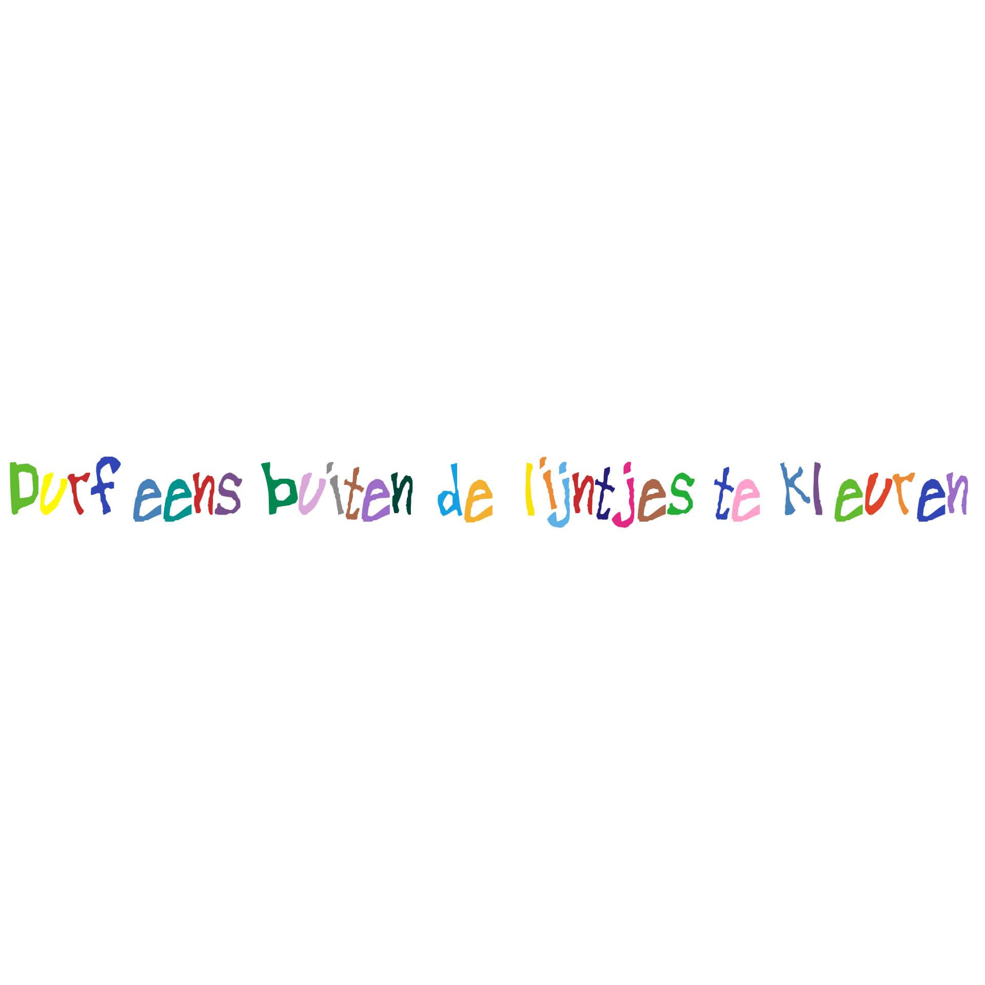 Wandtattoo Durf eens buiten de lijntjes te kleuren2