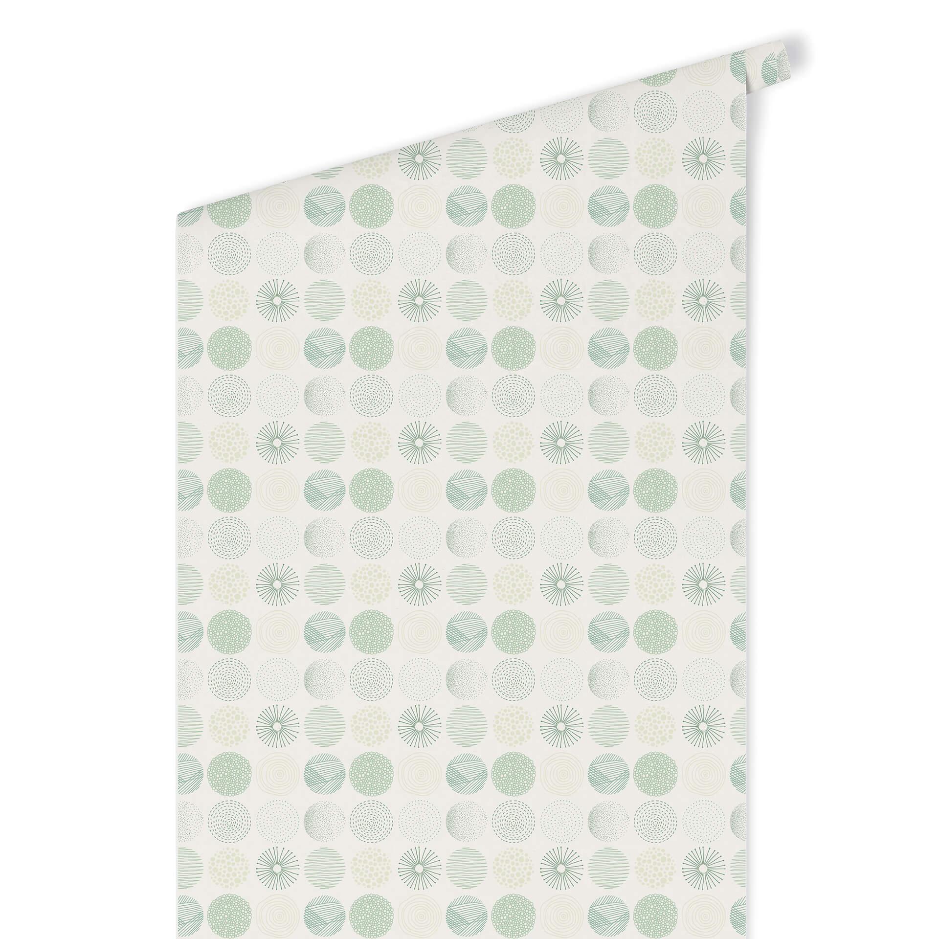 Patroonbehang – Abstracte Cirkels 01 – groen