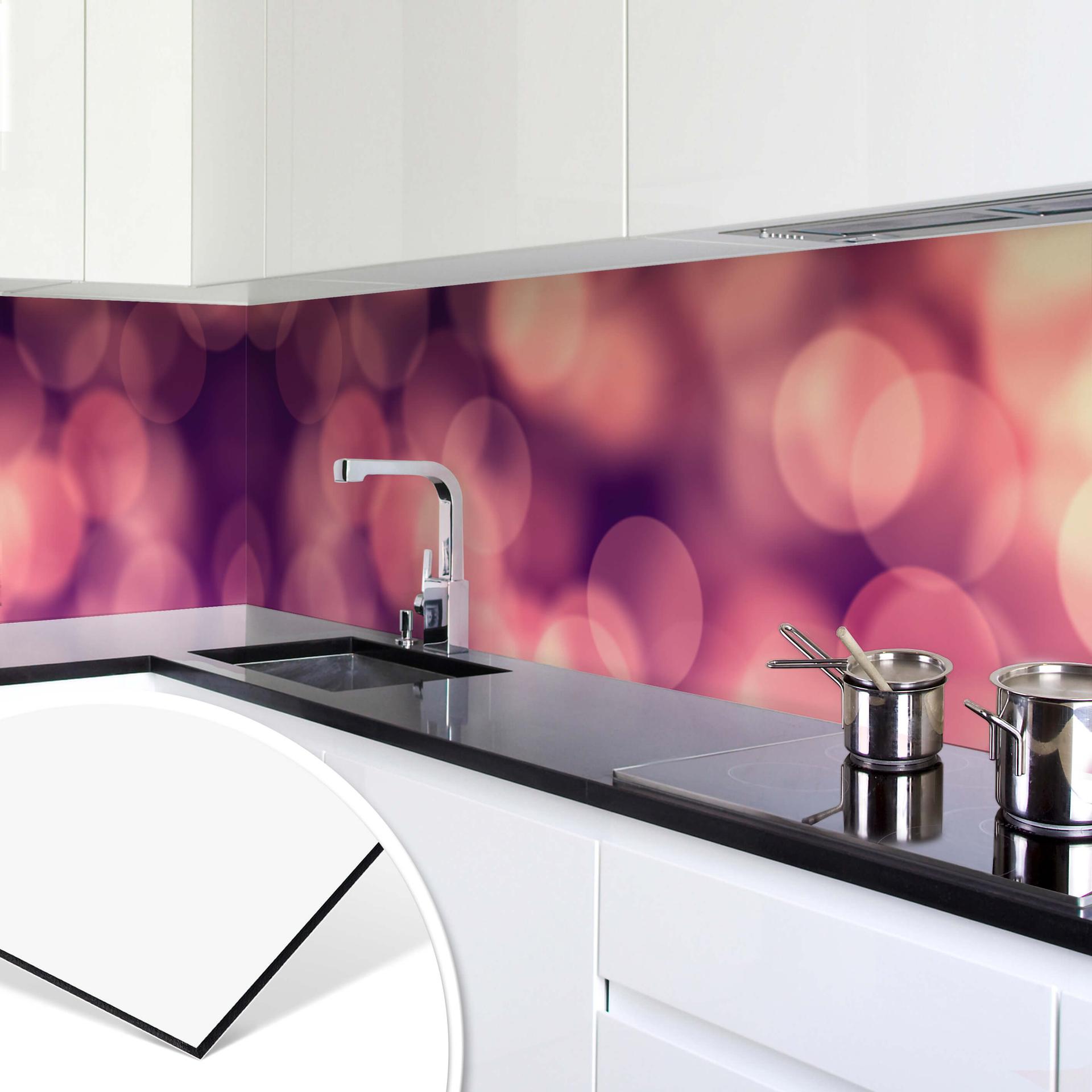 Revêtement pour cuisine - Alu-Dibond Effet de lumière 01
