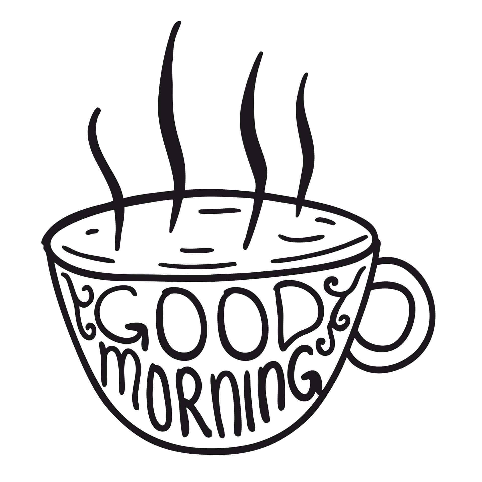 Adesivo murale - tazza good morning