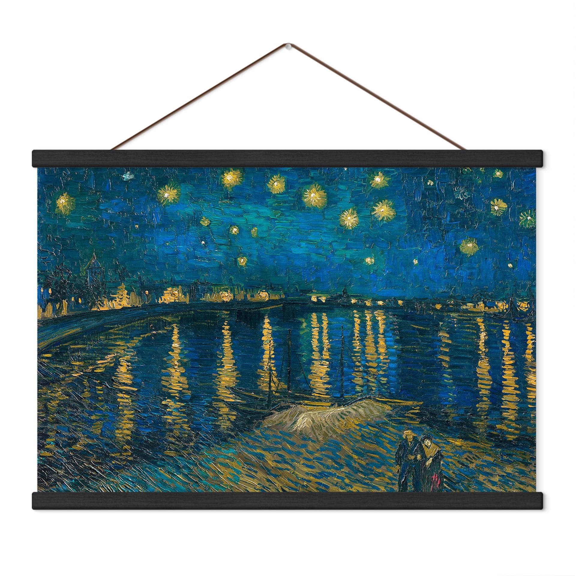 Textielposter - Sterrennacht 1888 - van Gogh