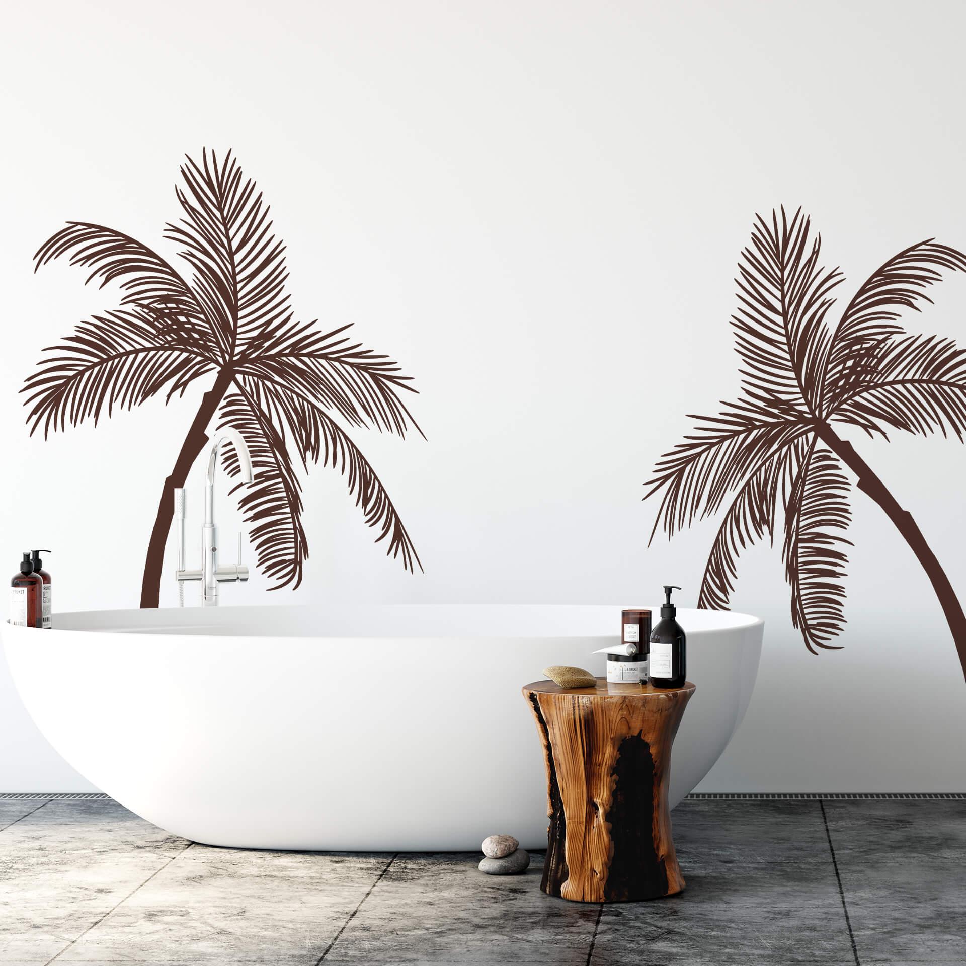 Sticker mural palmier tropical