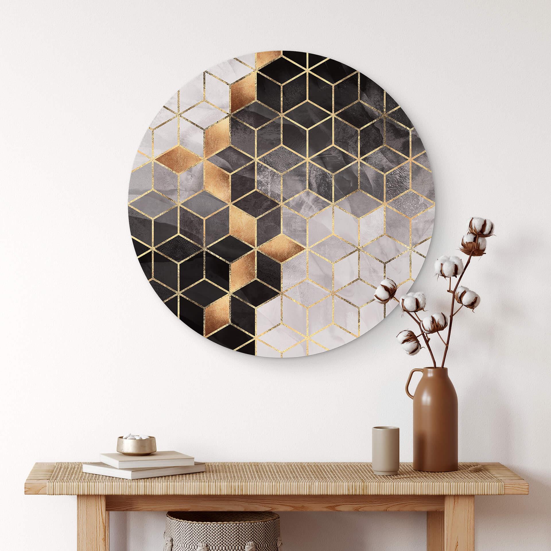 Alu-Dibond Fredriksson - Smoky Cubes - tondo