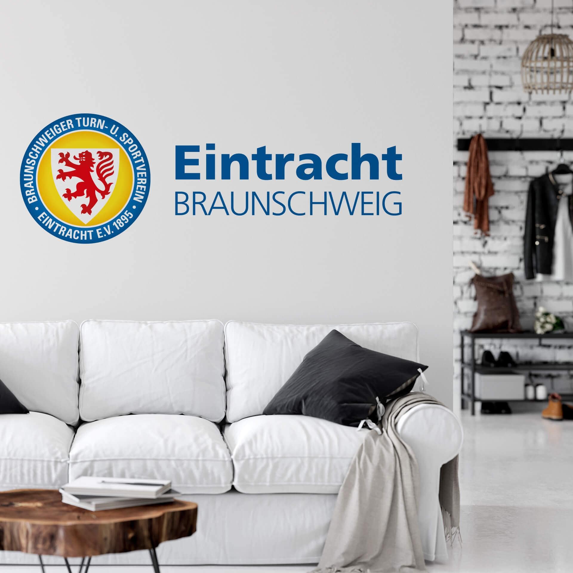 Wandtattoo Eintracht Braunschweig Logo mit Schriftzug