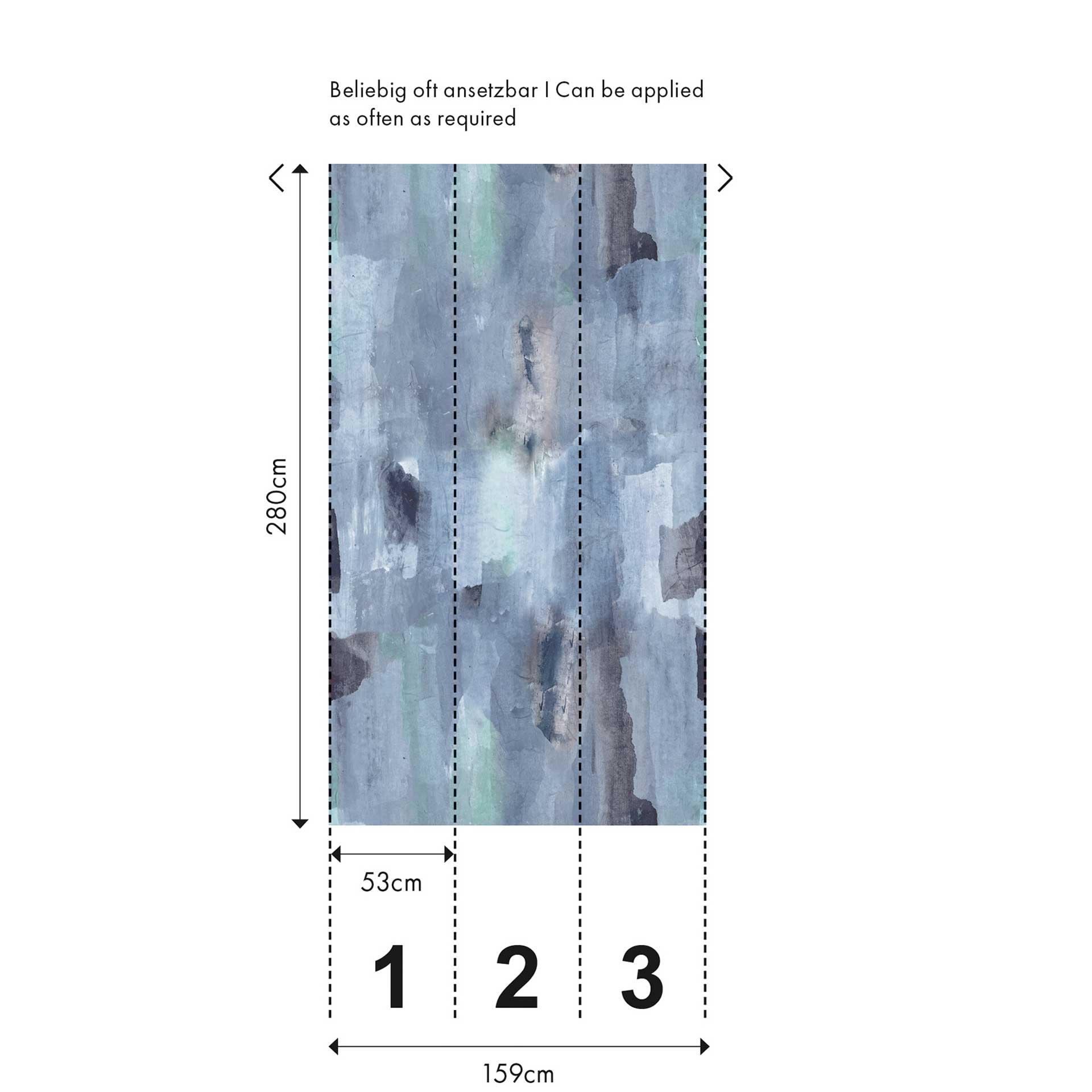 Fotobehang in blauwgrijs - modern designbehang met textuur - Vliesbehang