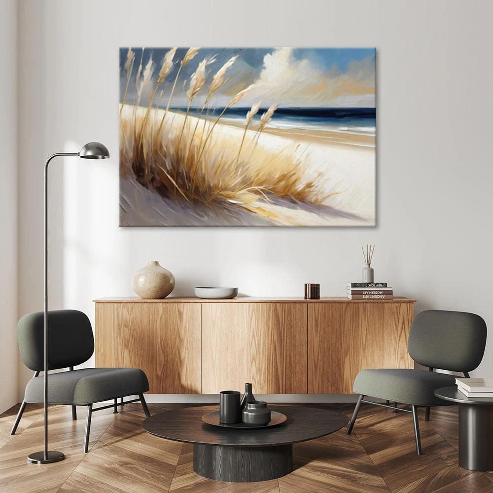 Canvasbillede, Strand havklitter landskab