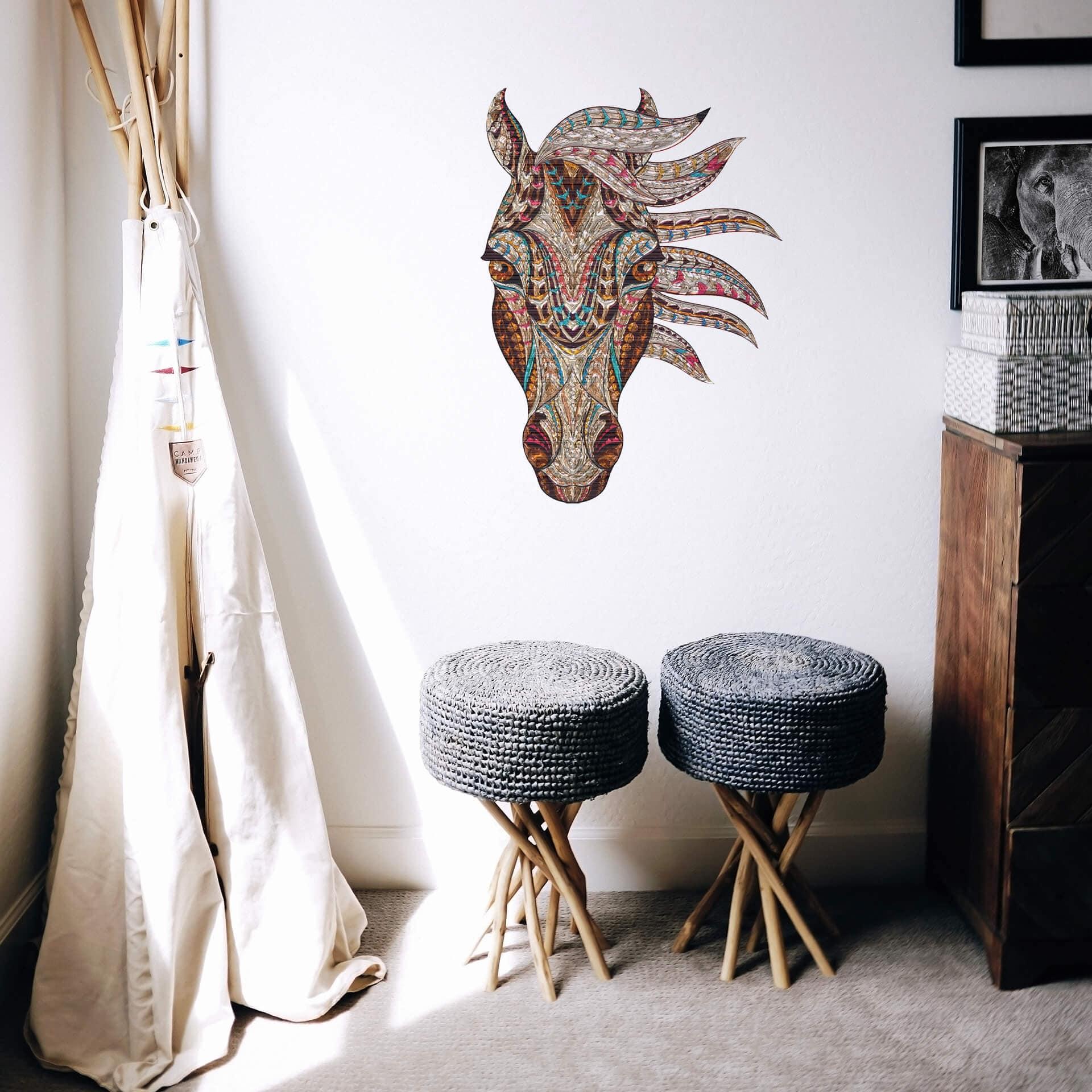 Muursticker Metallic Paard