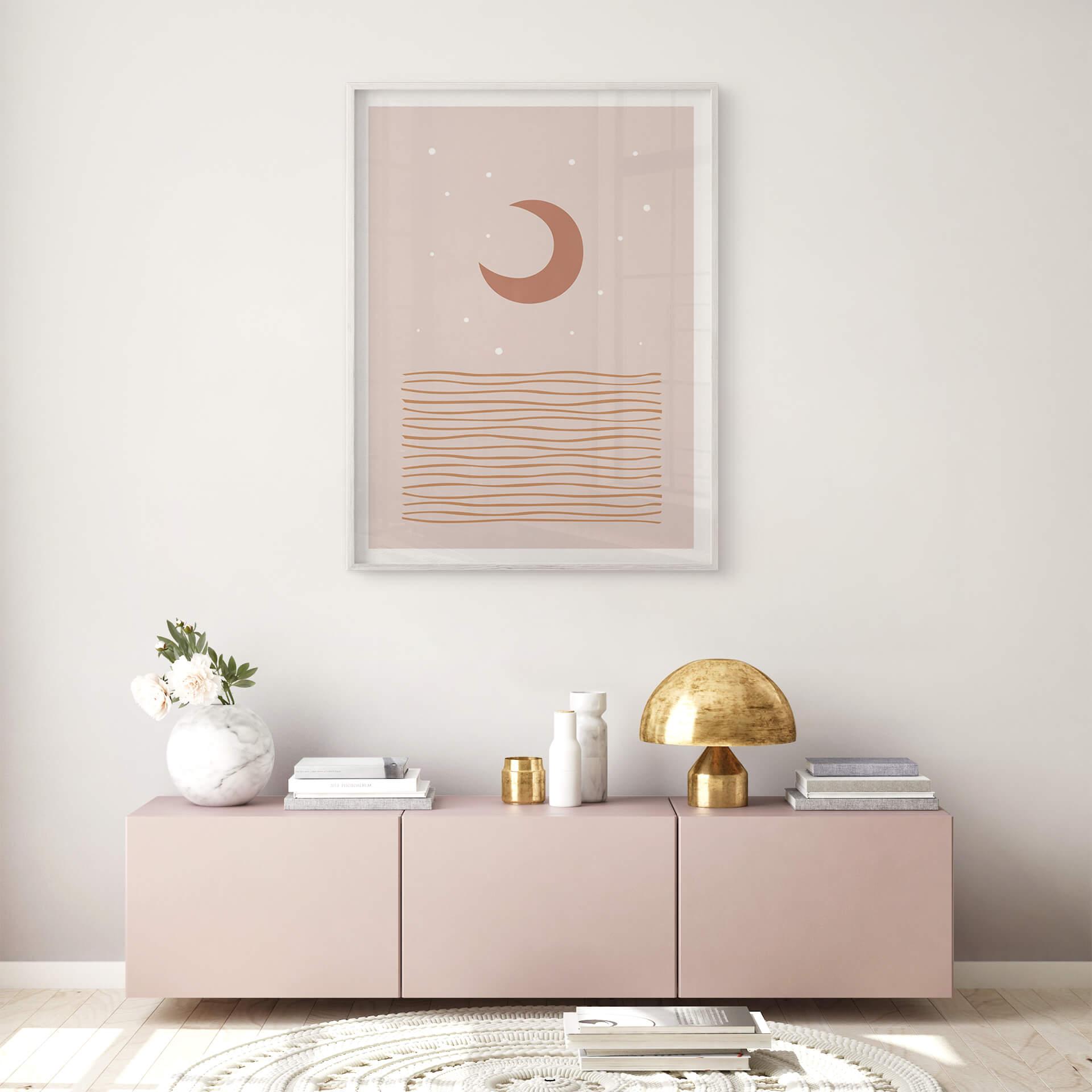 Póster Orara Studio - Luz de luna roja