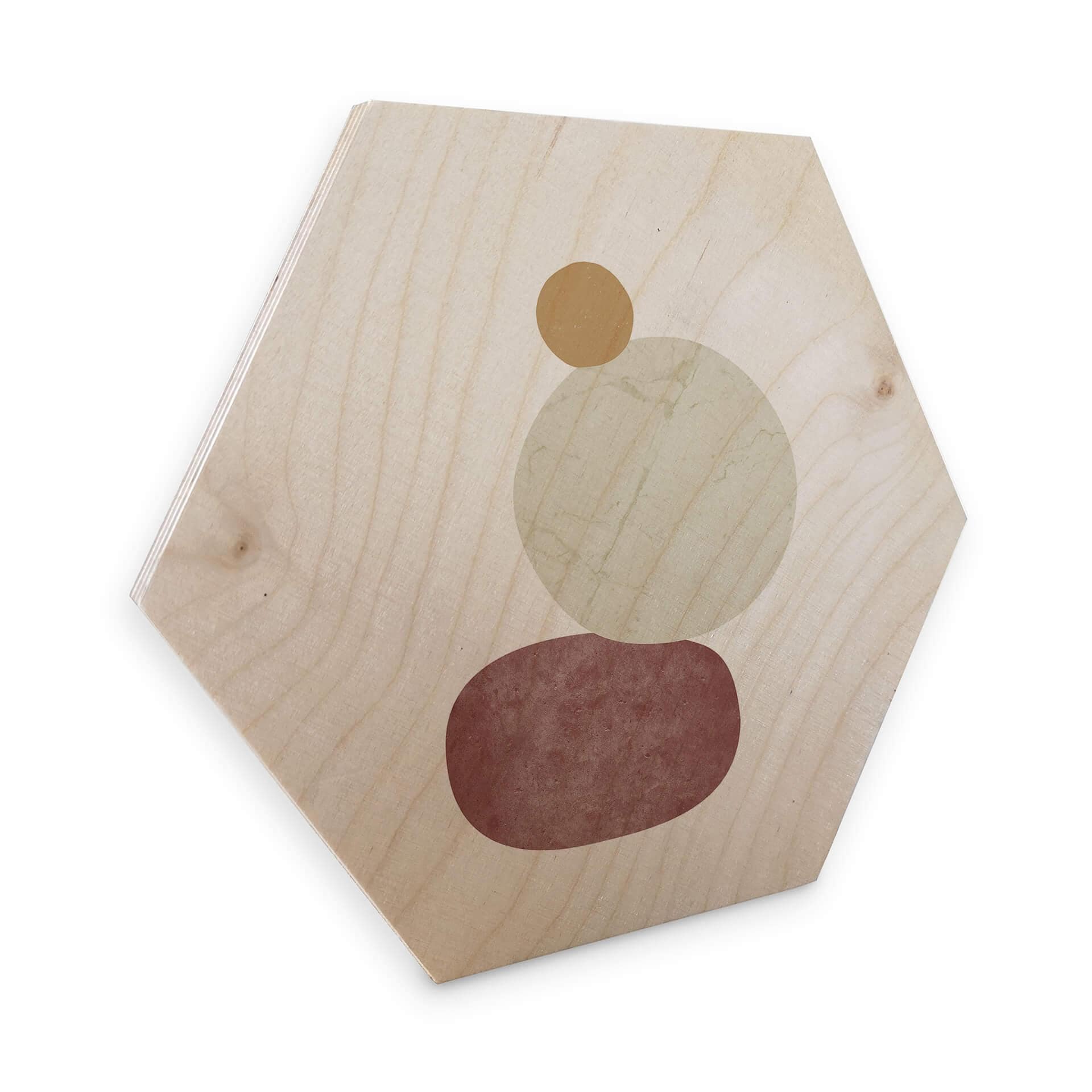 Hexagone - Placage bois de bouleau - Nouveauprints - Pebbles 2