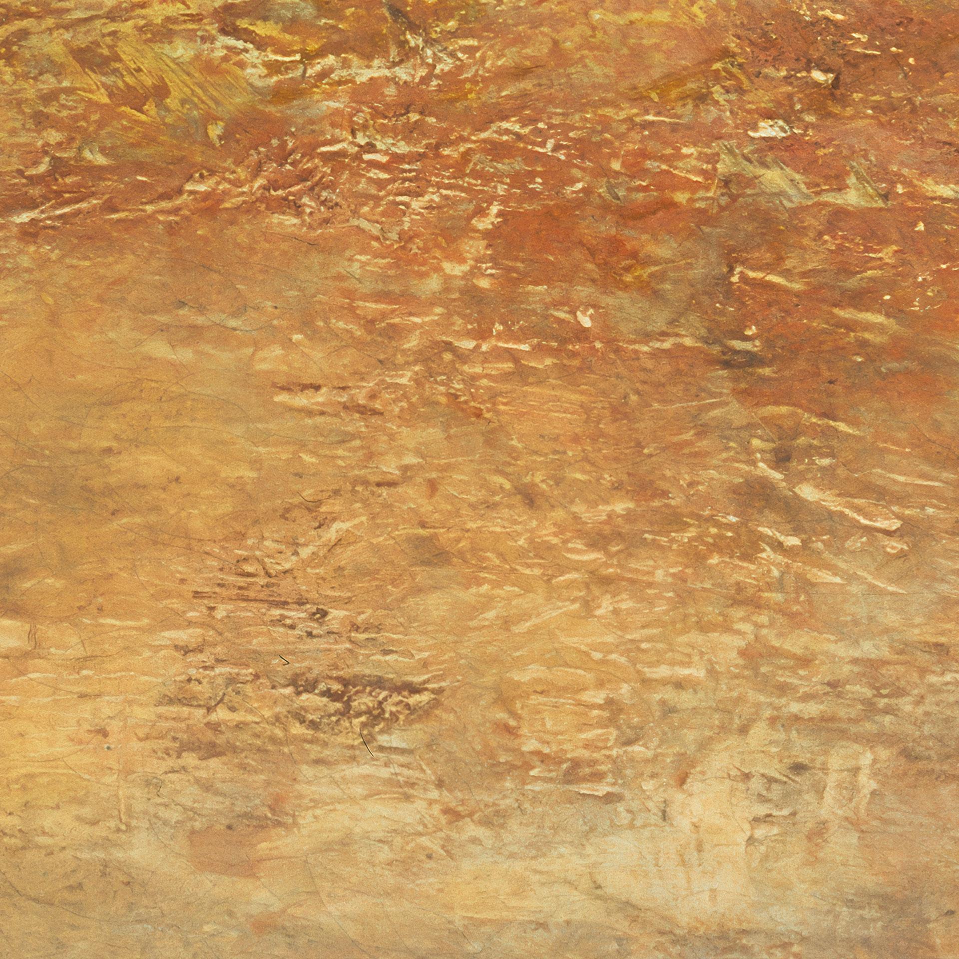 Fotobehang Turner - Zonsondergang over een meer | Abstract schilderij