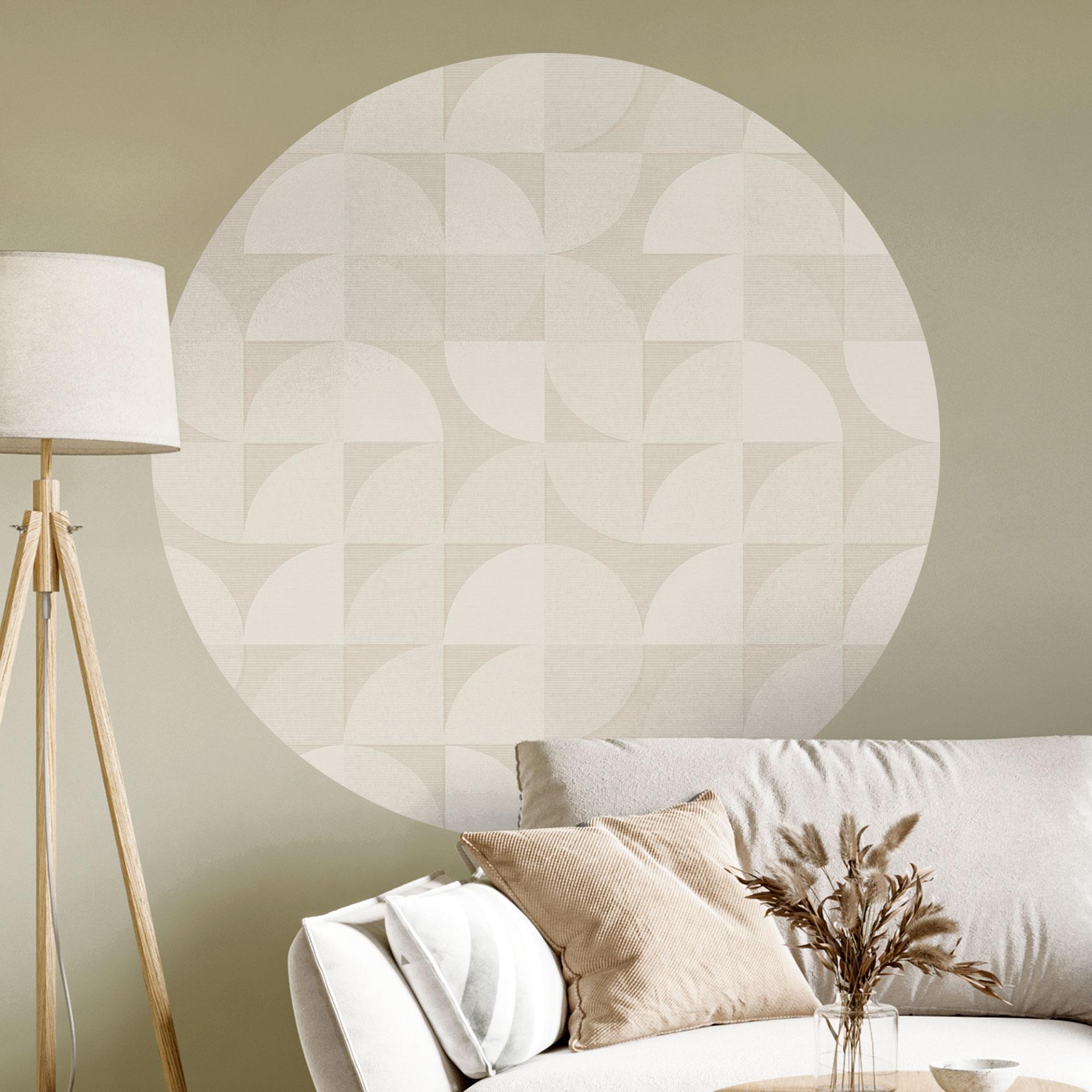Halvcirkelformet Wallsticker i retrostil - Bloomery Decor - Rund