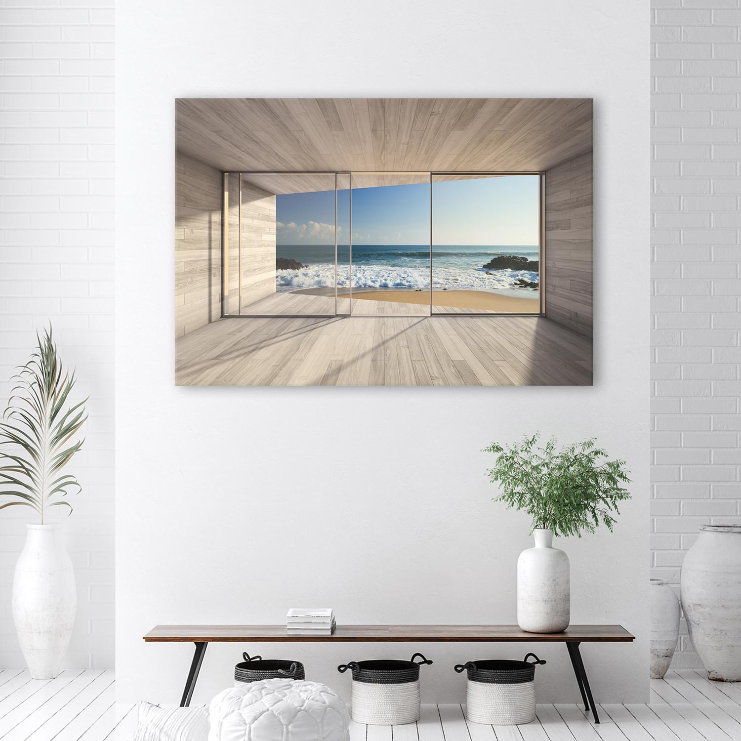 Canvasbillede, Havudsigt fra vinduet